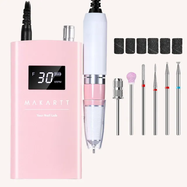 makartt-perlarie-rose-perceuse-ongles-rechargeable-30000-rpm image 1