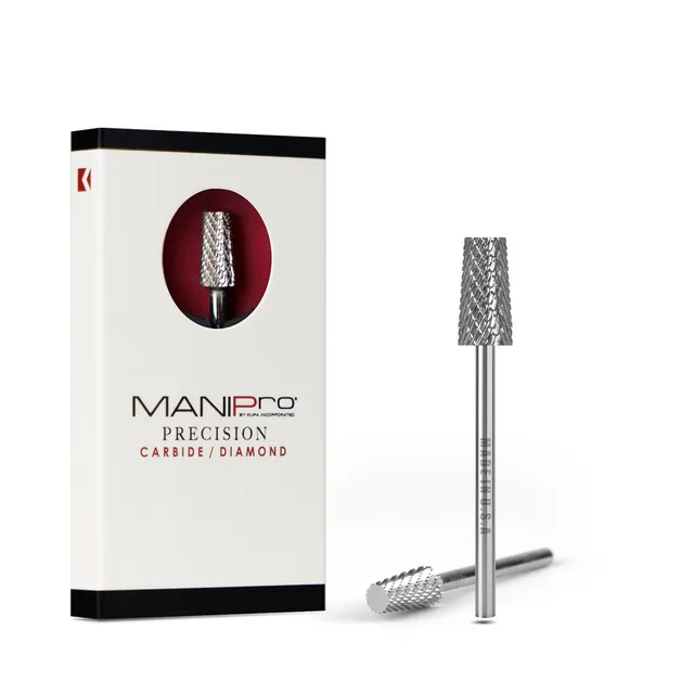 kupa-manipro-carbide-tapered-barrel-medium-embout-fraise-conique-argent-3-32-pou image 1