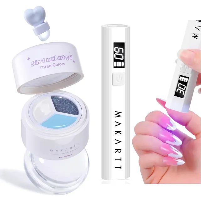 makartt-colorpot-5-en-1-kit-nail-art-gel-avec-mini-lampe-uv-gel-polish-tampon-t- image 1