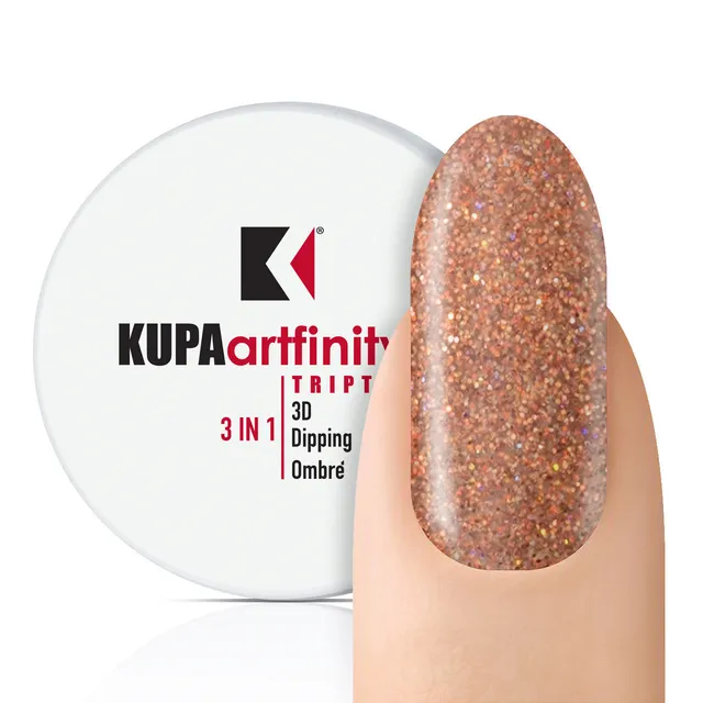 kupa-artfinity-triptych-acrylic-powder-ginger-1-oz-poudre-acrylique-glitter-3-en image 1