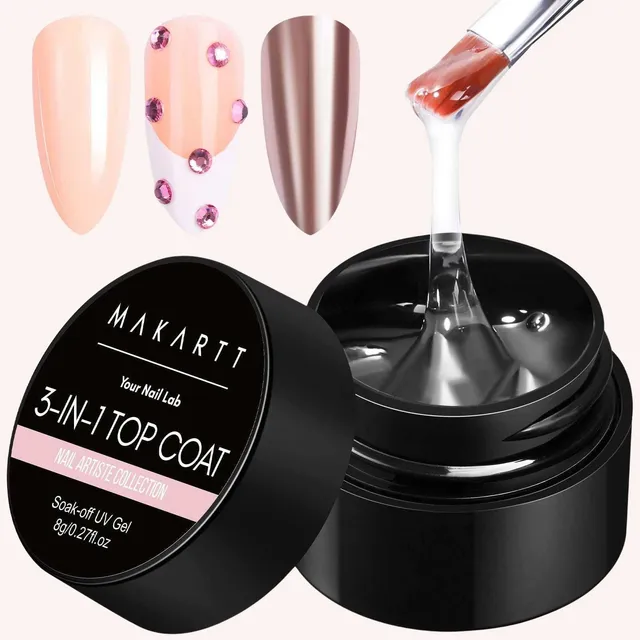 makartt-top-coat-gel-dur-3-en-1-base-coat-couleur-finition-no-wipe image 1