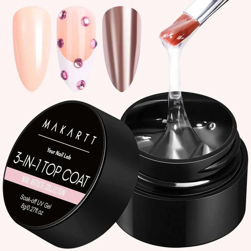 makartt-top-coat-gel-dur-3-en-1-base-coat-couleur-finition-no-wipe image 1