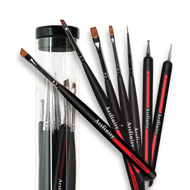 kupa-artfinity-nail-art-brush-kit-coffret-8-pinceaux-de-nail-art-dotting-slant-f image 1