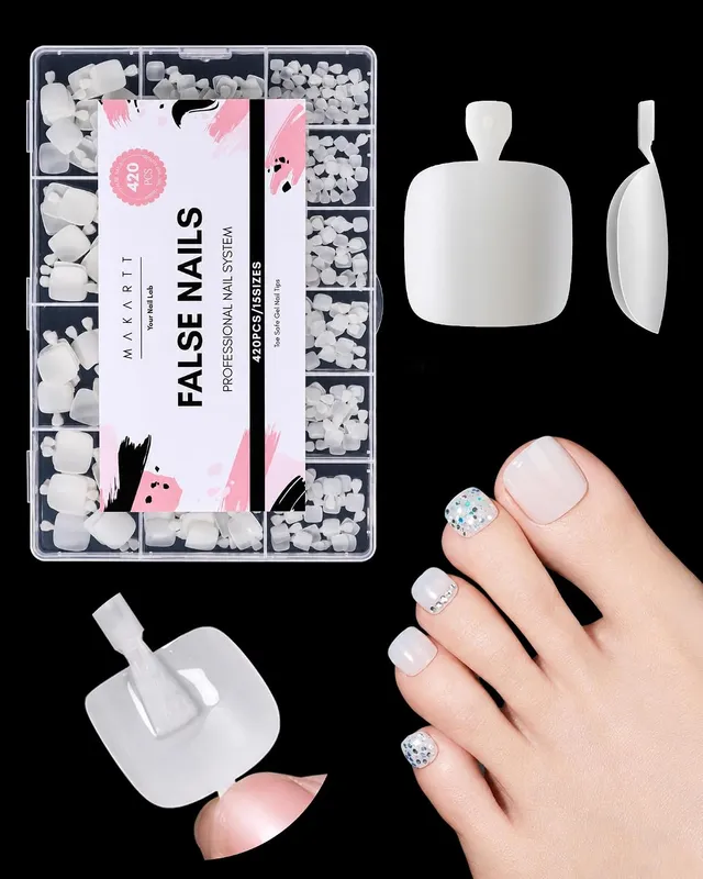 makartt-short-square-round-toe-nail-tips-capsules-d-ongles-de-pieds-carr-es-arro image 1