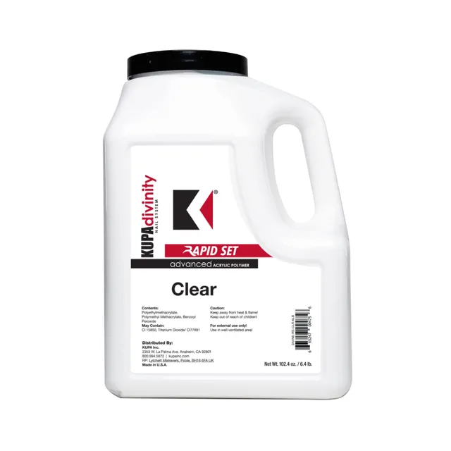 kupa-divinity-rapid-set-acrylic-powder-clear-6-4-lb-poudre-acrylique-ultra-trans image 1