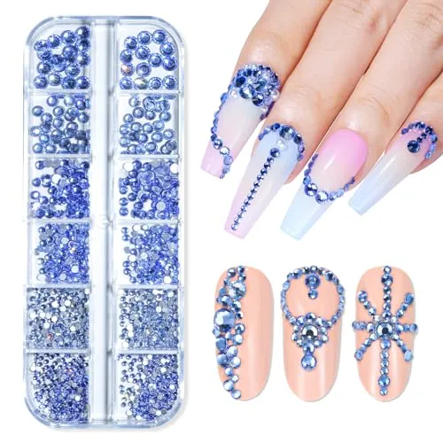 makartt-strass-pour-ongles-multi-tailles-1110-pi-ces-gems-dos-plat-en-6-dimensio image 1