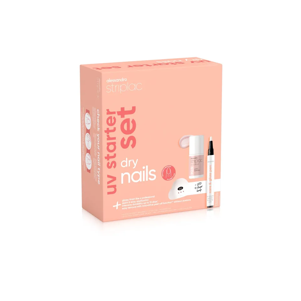 alessandro-striplac-kit-vernis-uv-starter-set-ongles-secs-avec-lampe-led-tenue-1 image 1