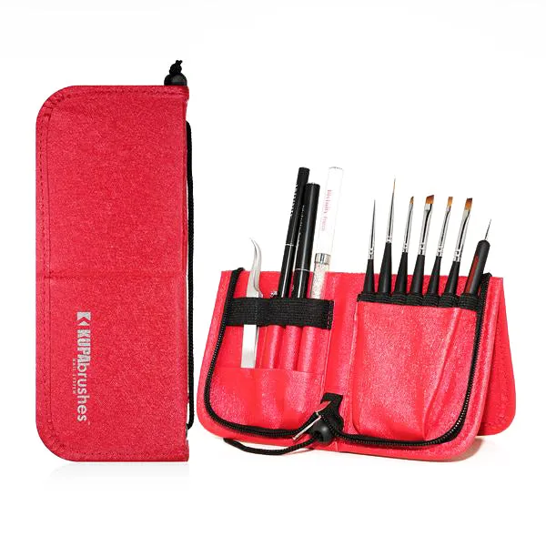 kupa-brushes-complete-set-with-case-rouge-coffret-pinceaux-kolinsky-professionne image 1