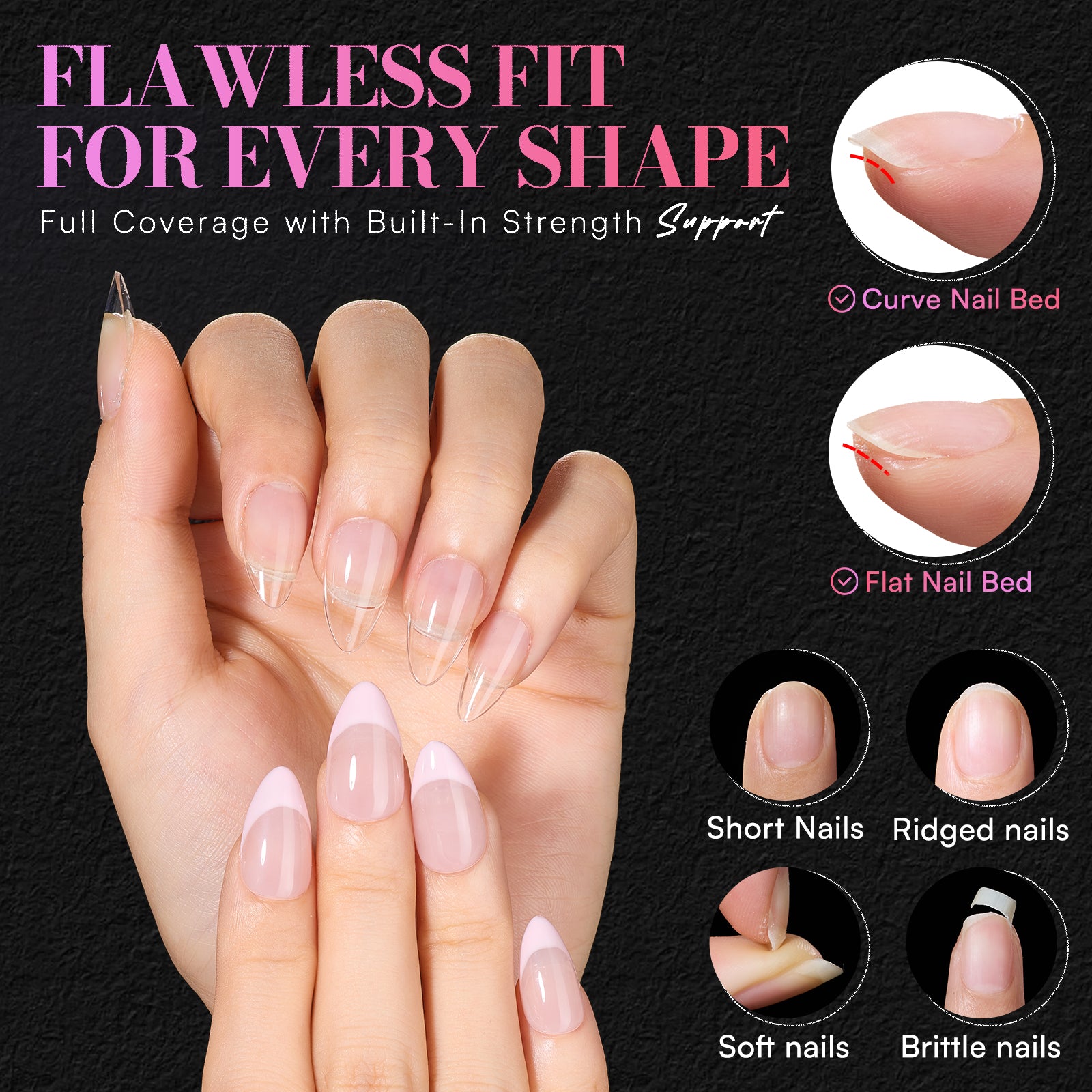 makartt-nail-tips-almond-capsules-pleines-et-demi-couvertes-multi-formes-240-pi- image 4