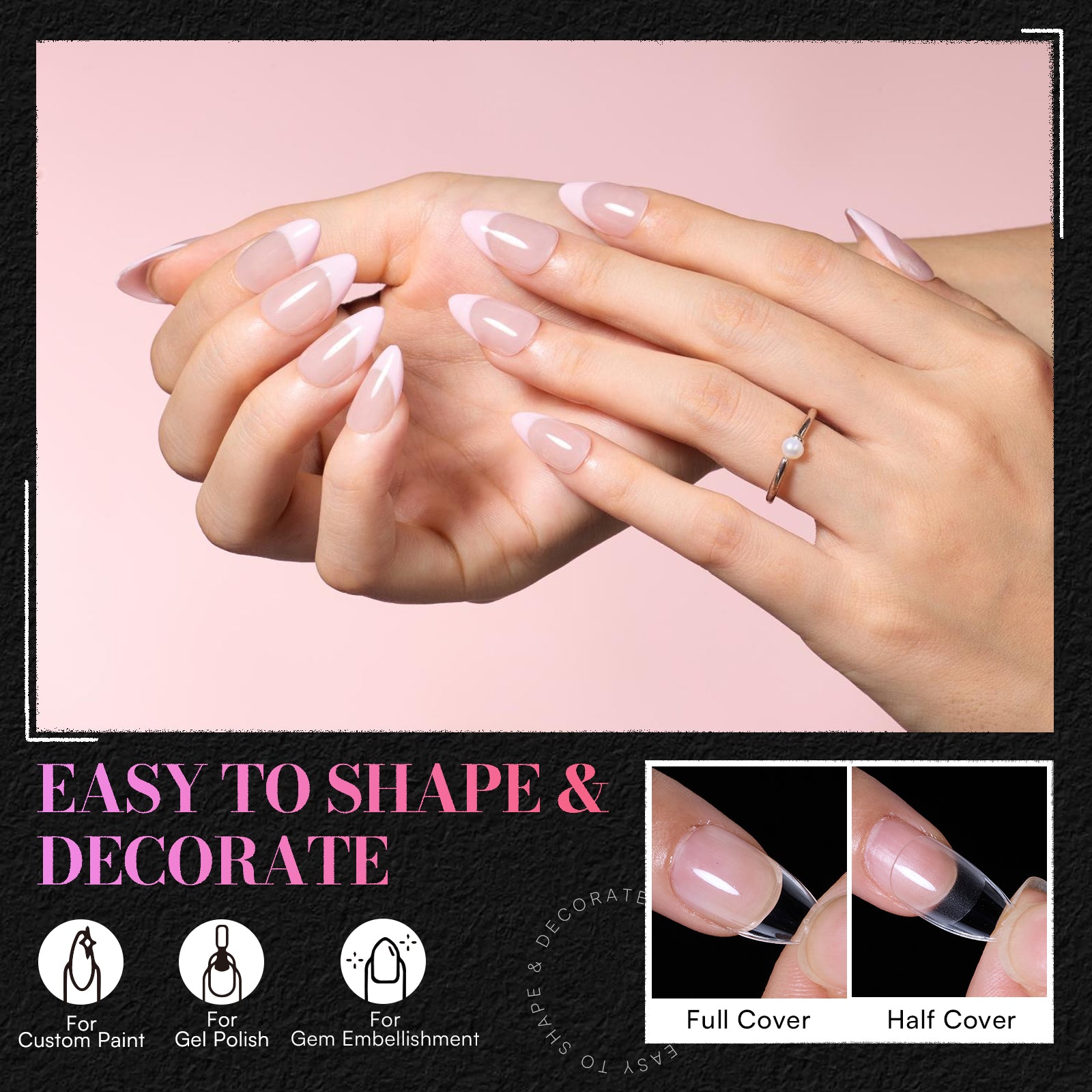 makartt-nail-tips-almond-capsules-pleines-et-demi-couvertes-multi-formes-240-pi- image 6