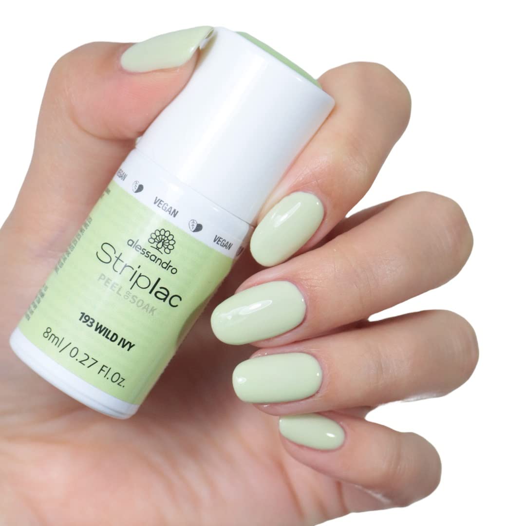alessandro-striplac-wild-ivy-8-ml-vernis-ongles-uv-vert-clair-peel-off-vegan-ten image 2