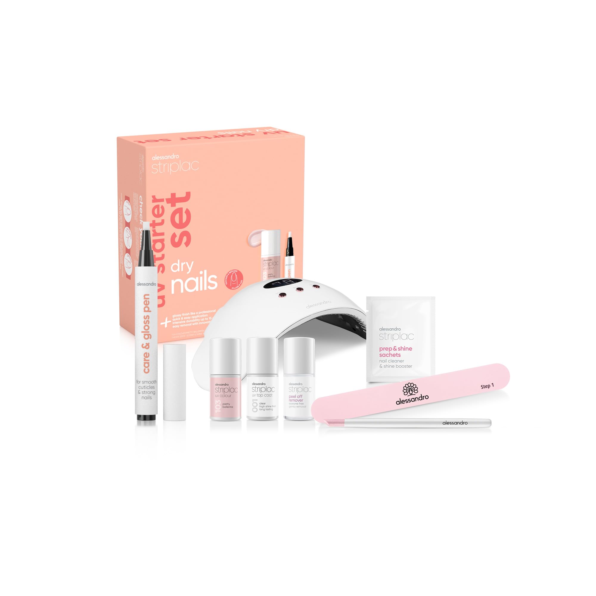 alessandro-striplac-kit-vernis-uv-starter-set-ongles-secs-avec-lampe-led-tenue-1 image 3