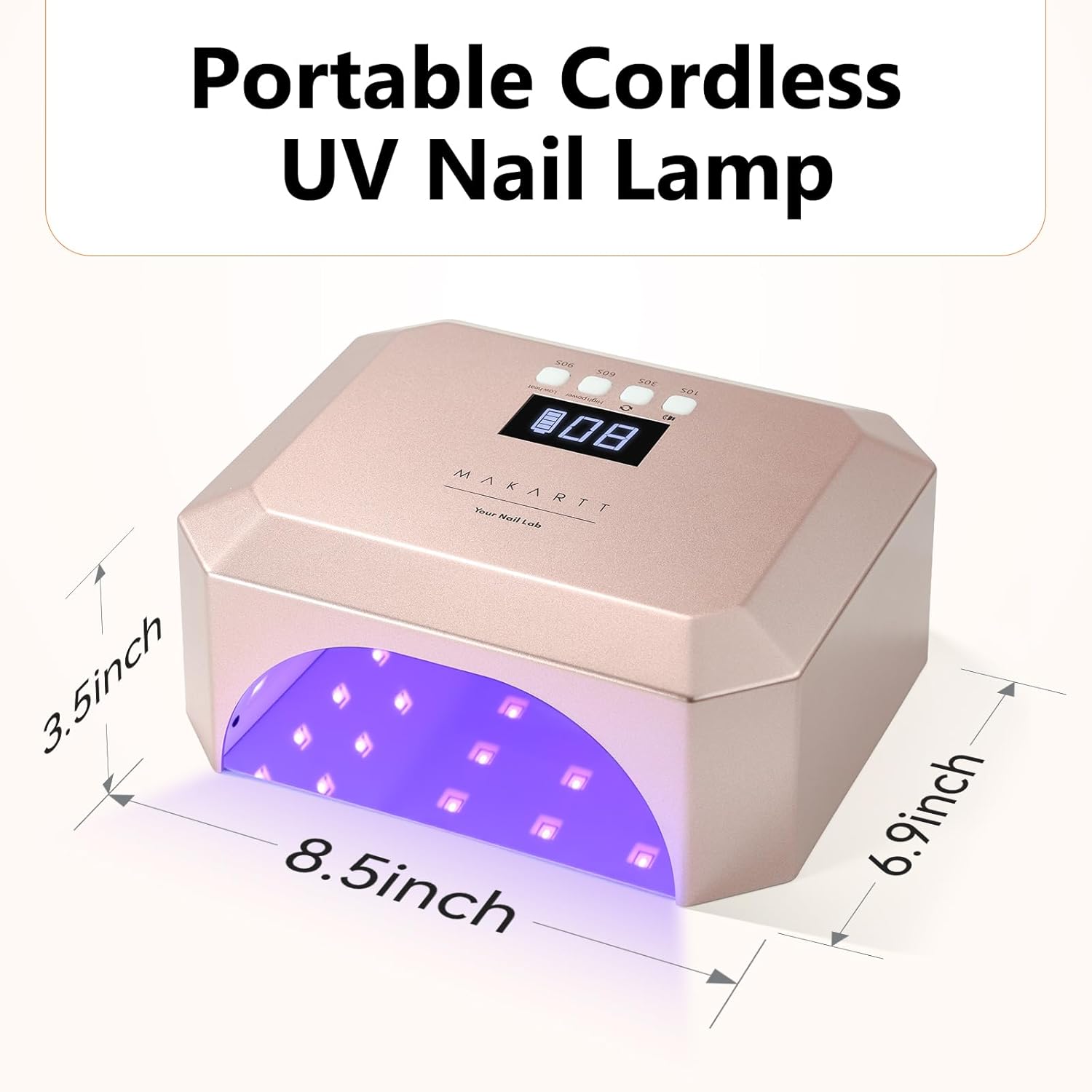 makartt-rose-pink-30w-uv-led-nail-lamp-lampe-ongles-rose-rechargeable-sans-fil image 8