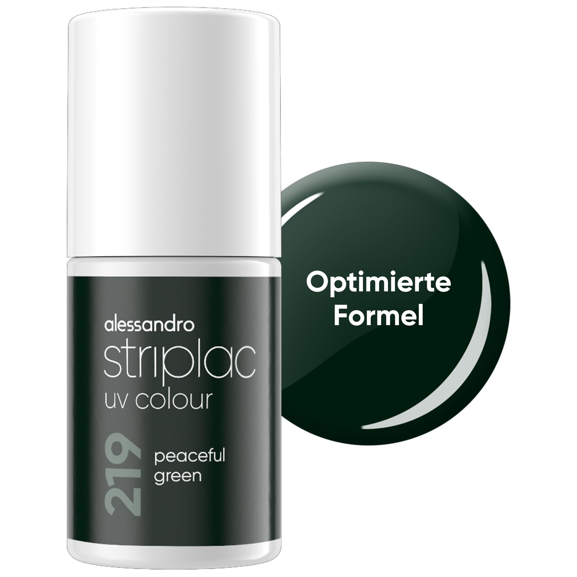 alessandro-striplac-peaceful-green-vernis-uv-vert-peel-off-tenue-jusqu-15-jours- image 1