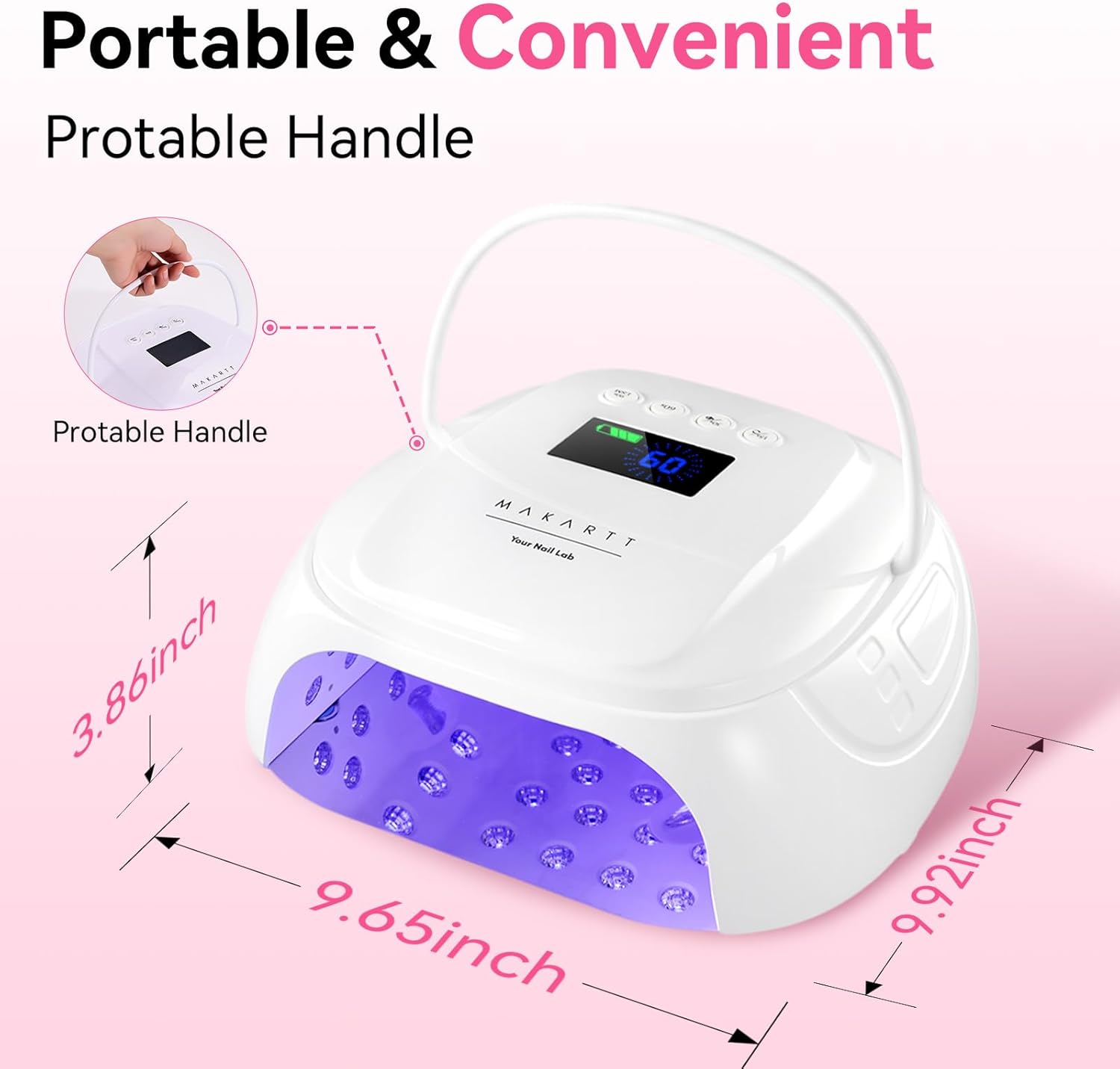 makartt-lampe-uv-30w-catalysation-rapide-avec-poign-e-lampe-ongles-uv-led-portab image 8