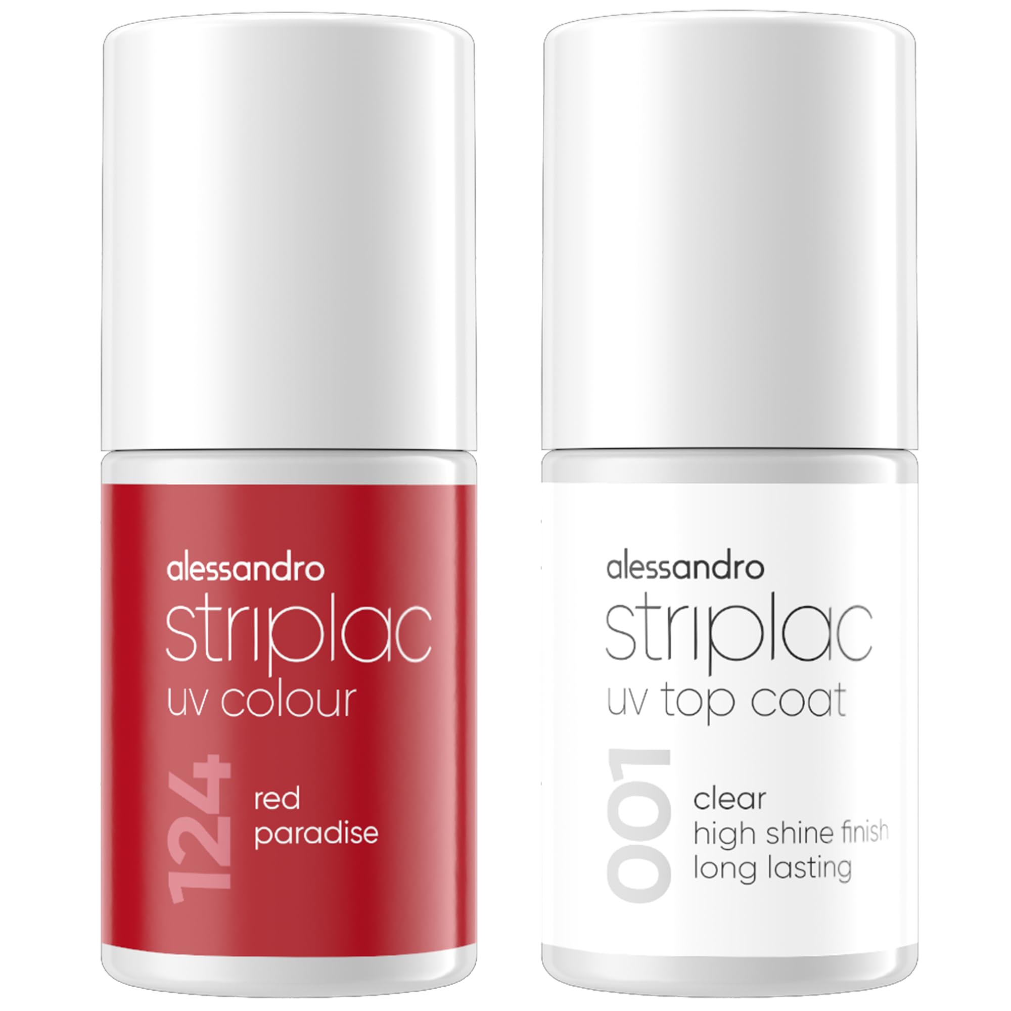 alessandro-striplac-duo-red-paradise-top-coat-clear-lot-de-2-vernis-uv-2-x-6-5-m image 1