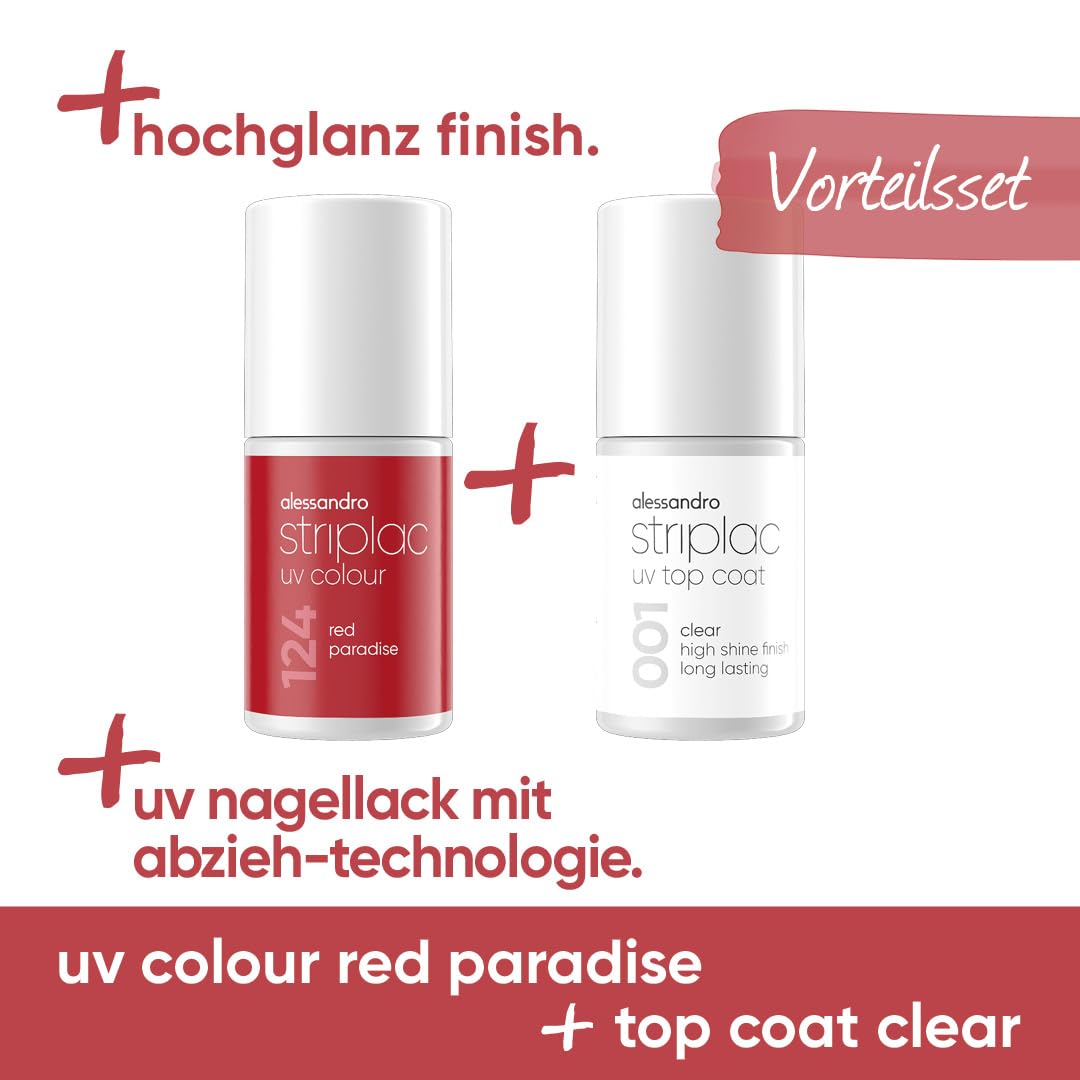 alessandro-striplac-duo-red-paradise-top-coat-clear-lot-de-2-vernis-uv-2-x-6-5-m image 2