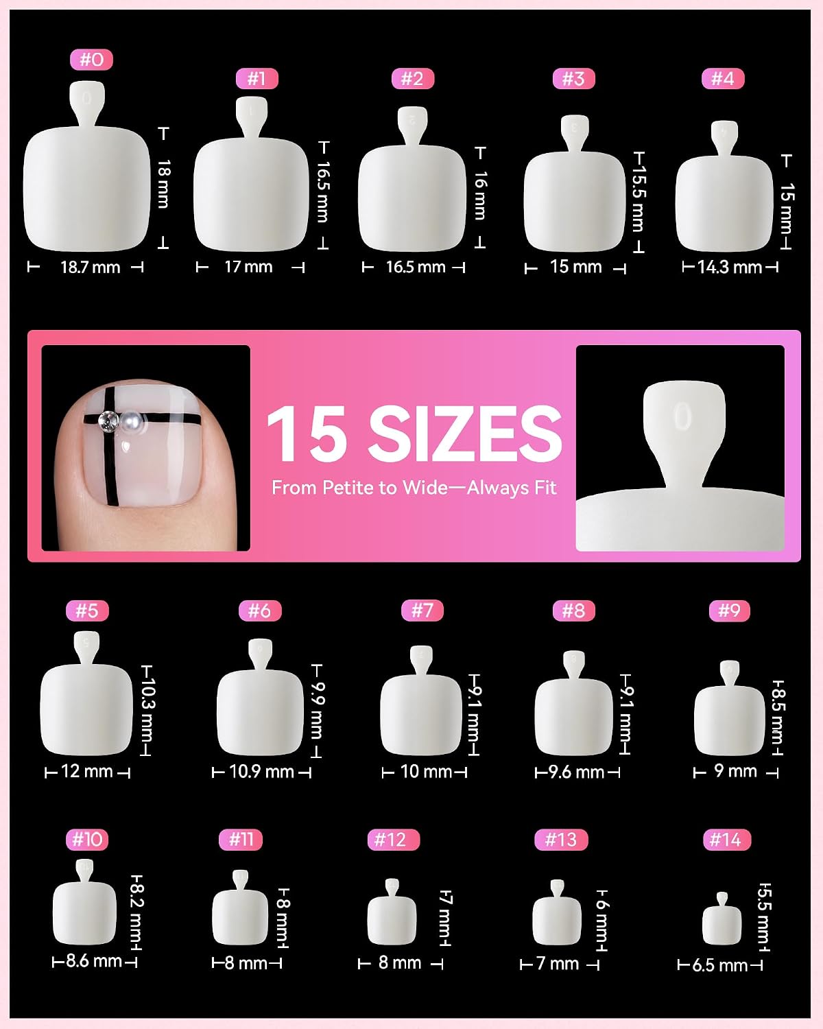 makartt-short-square-round-toe-nail-tips-capsules-d-ongles-de-pieds-carr-es-arro image 6