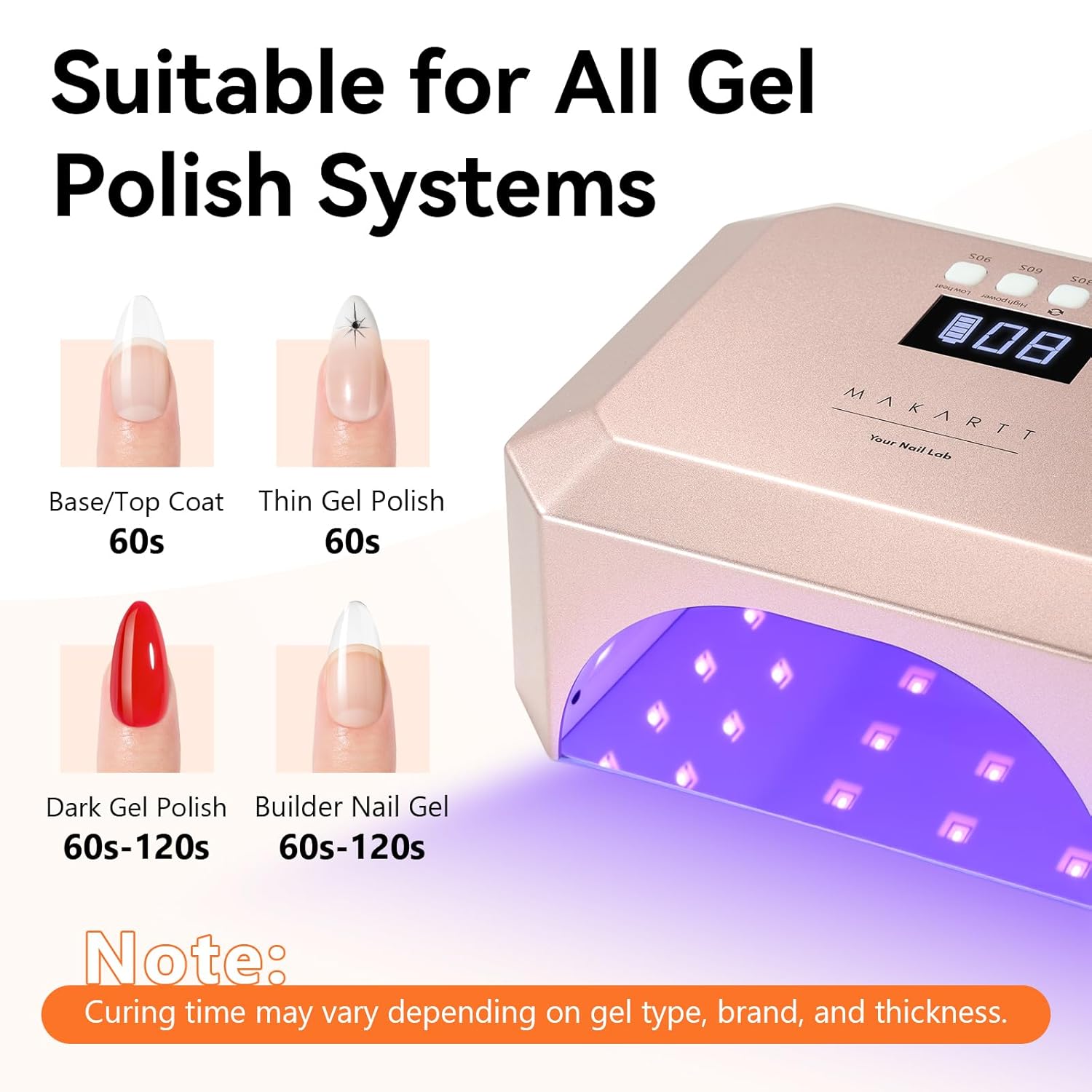 makartt-rose-pink-30w-uv-led-nail-lamp-lampe-ongles-rose-rechargeable-sans-fil image 3