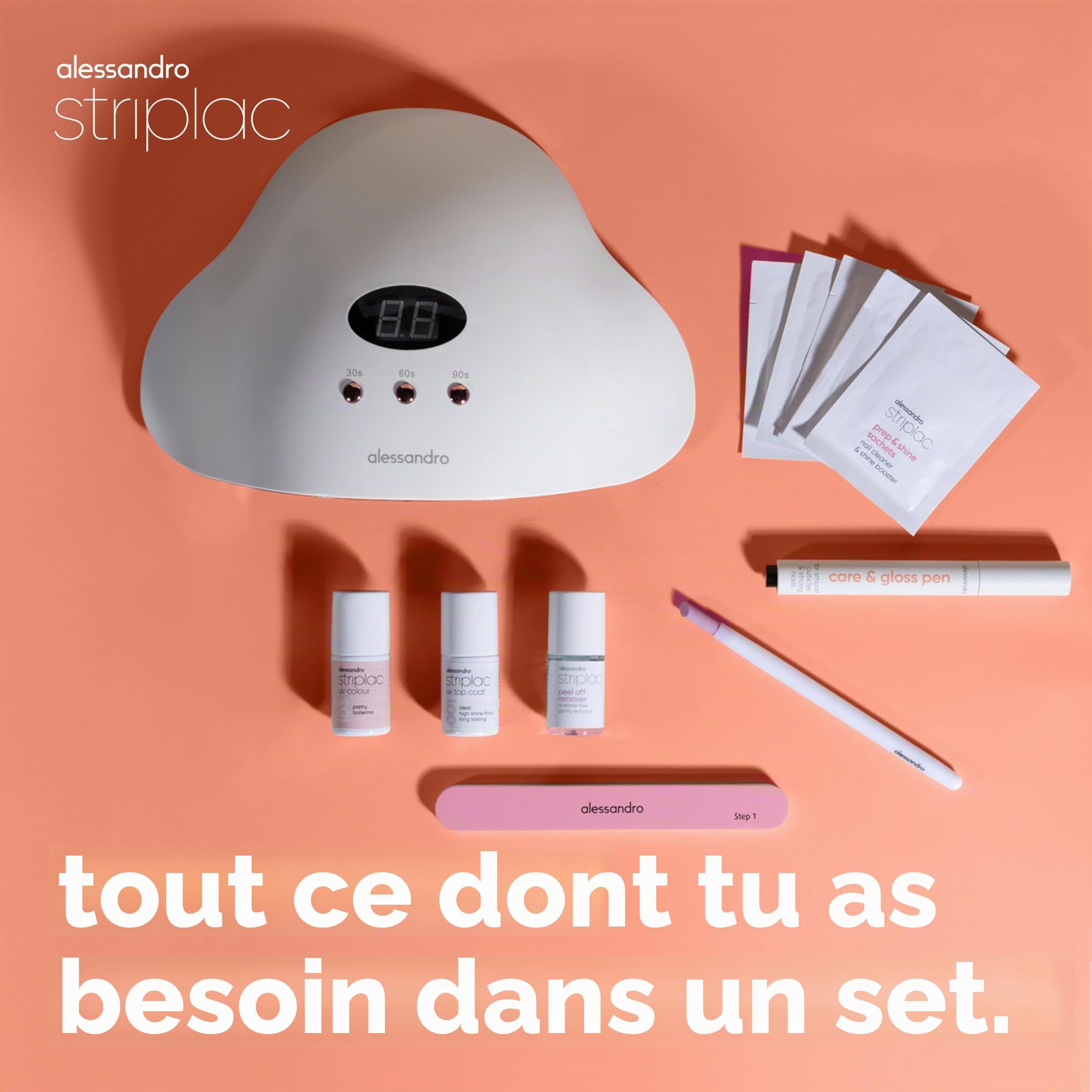 alessandro-striplac-kit-de-manucure-uv-pour-ongles-normaux-et-doux-lampe-led-pri image 2