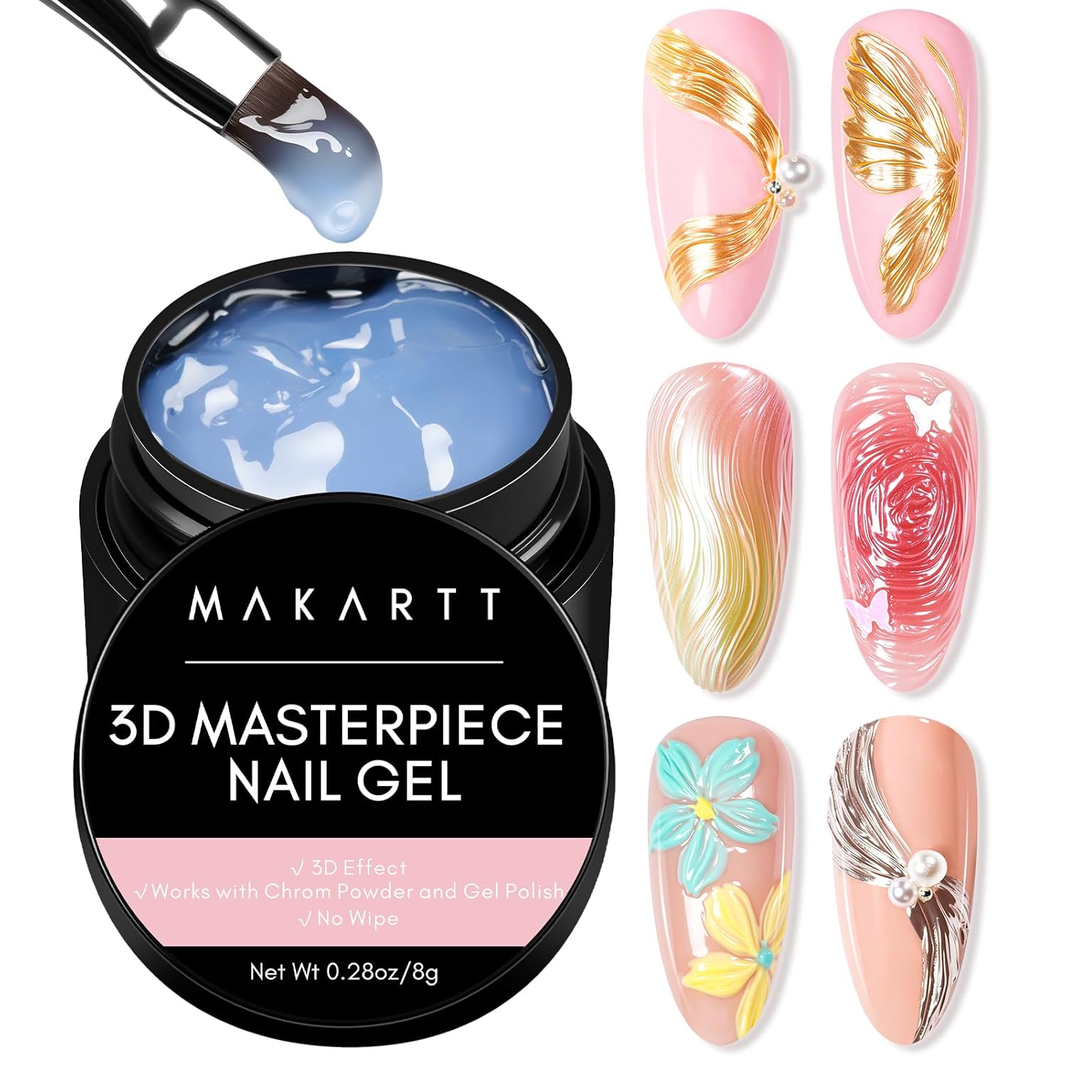 makartt-gel-nail-art-3d-transparent-s-rie-clear-pot-8-g-pour-modelage-3d-et-scul image 3