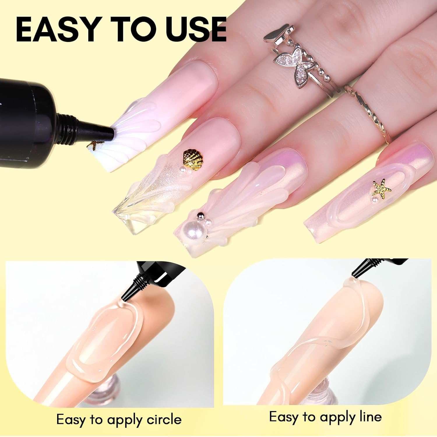 makartt-3d-nail-gel-gel-sculpture-3d-dur-et-colle-strass-en-tube-aiguille image 6
