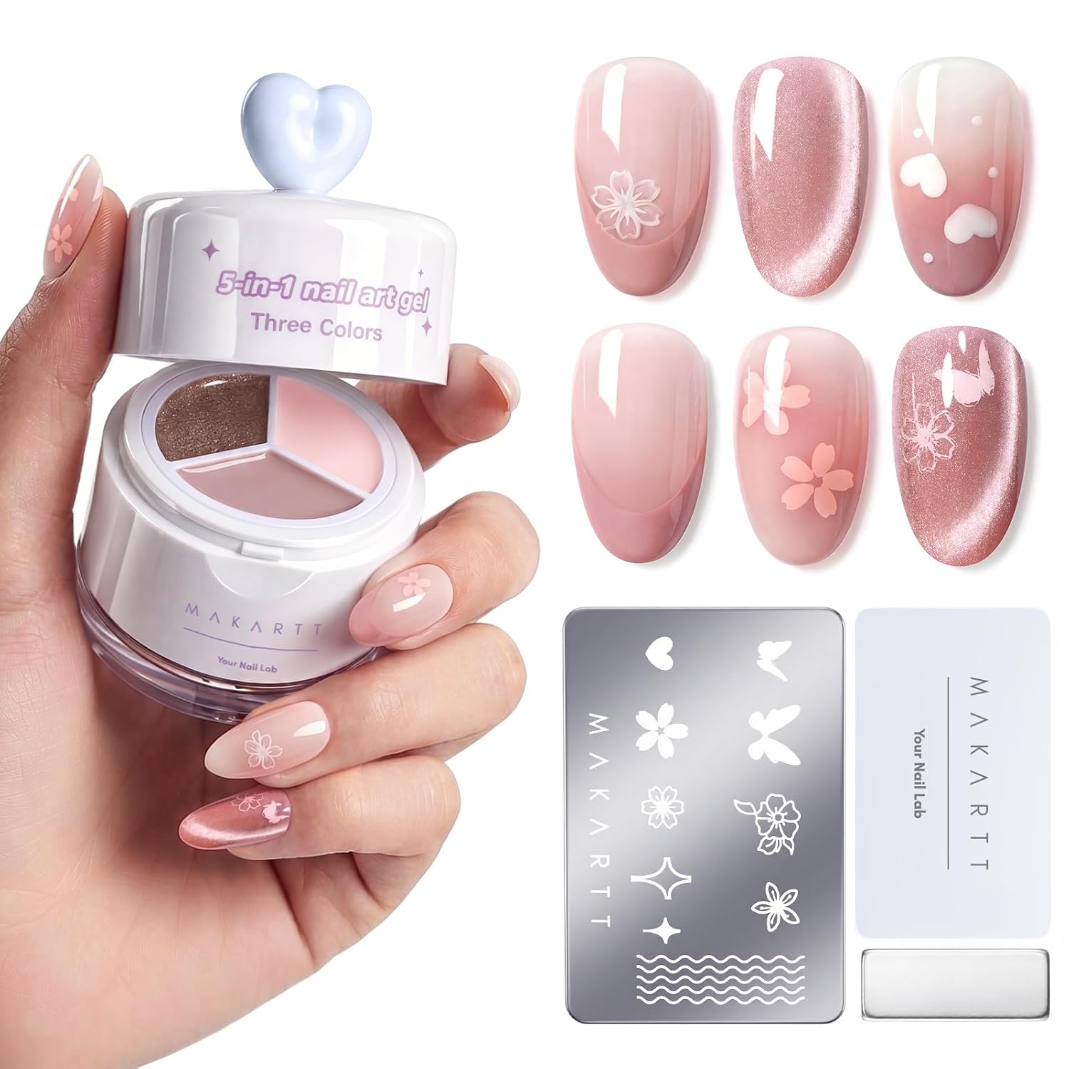 makartt-colorpot-5-en-1-mini-lampe-uv-kit-gel-ongles-effet-p-tale-voile-avec-tam image 2