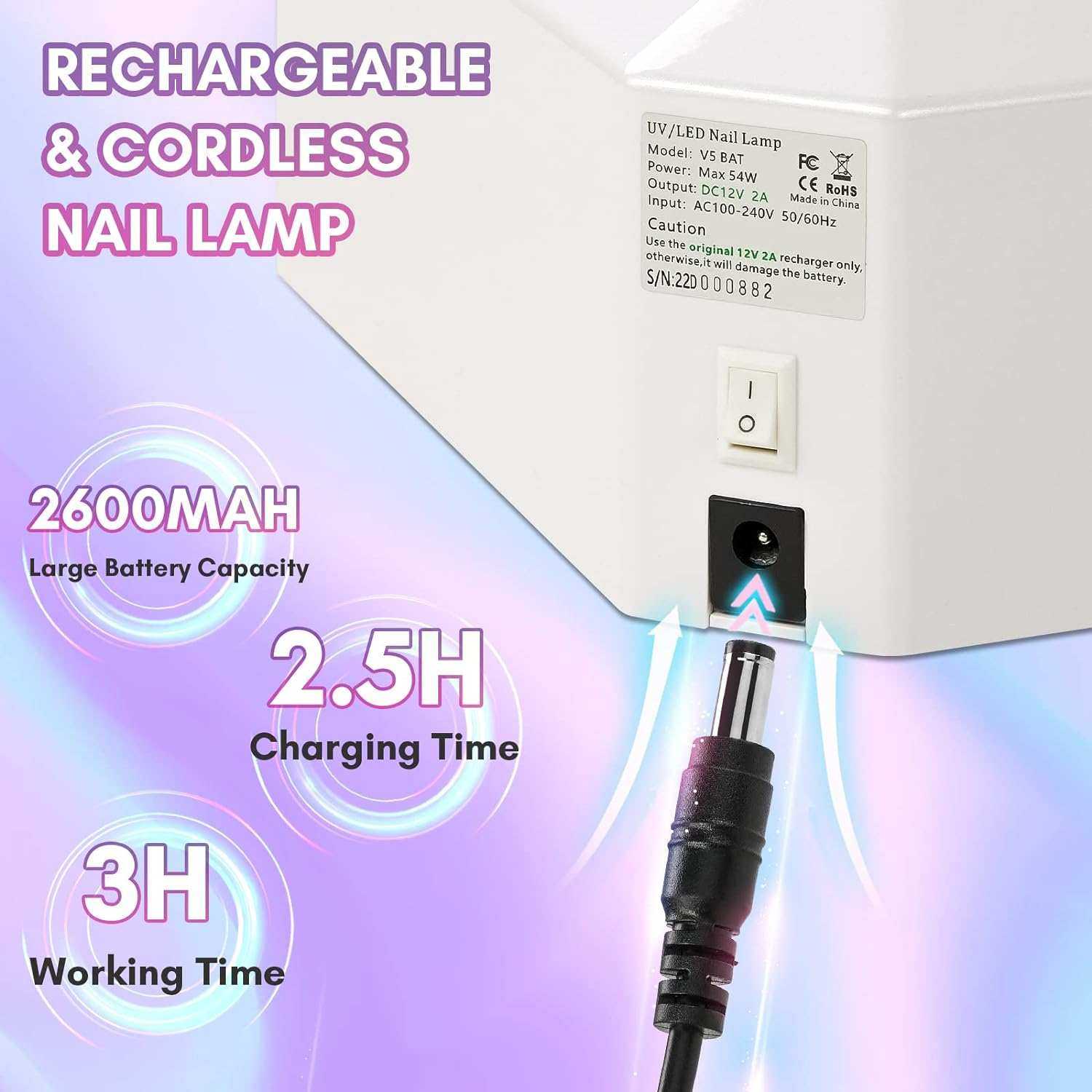 makartt-aurora-lampe-uv-led-ongles-36w-rechargeable-sans-fil image 4