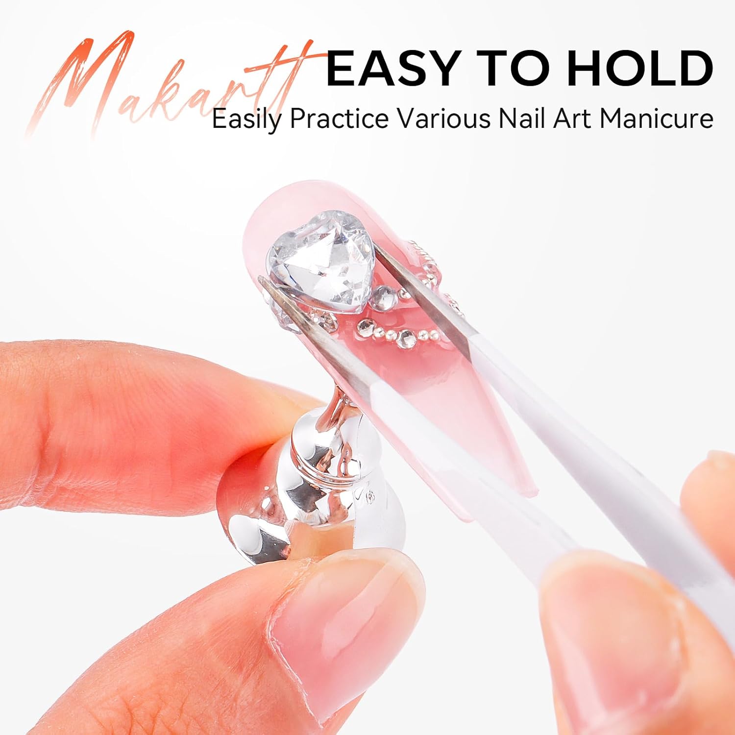 makartt-silver-metal-nail-stand-support-ongles-m-tallique-pour-press-on-et-verni image 7