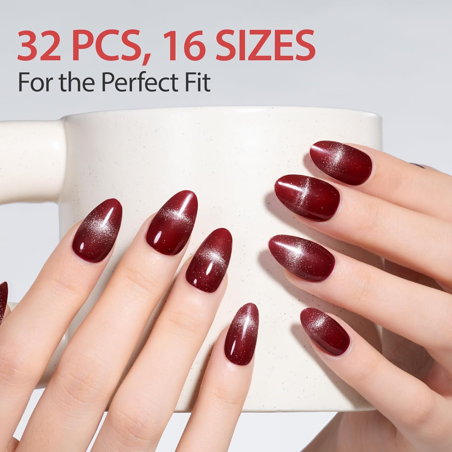 makartt-red-cat-eye-kit-bandes-de-gel-semi-cured-effet-il-de-chat-2-sets-16-tail image 2