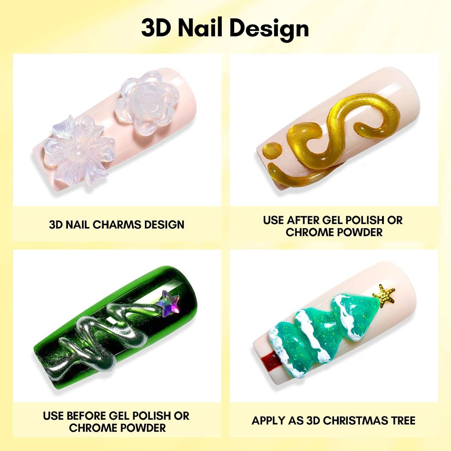 makartt-3d-nail-gel-gel-sculpture-3d-dur-et-colle-strass-en-tube-aiguille image 7