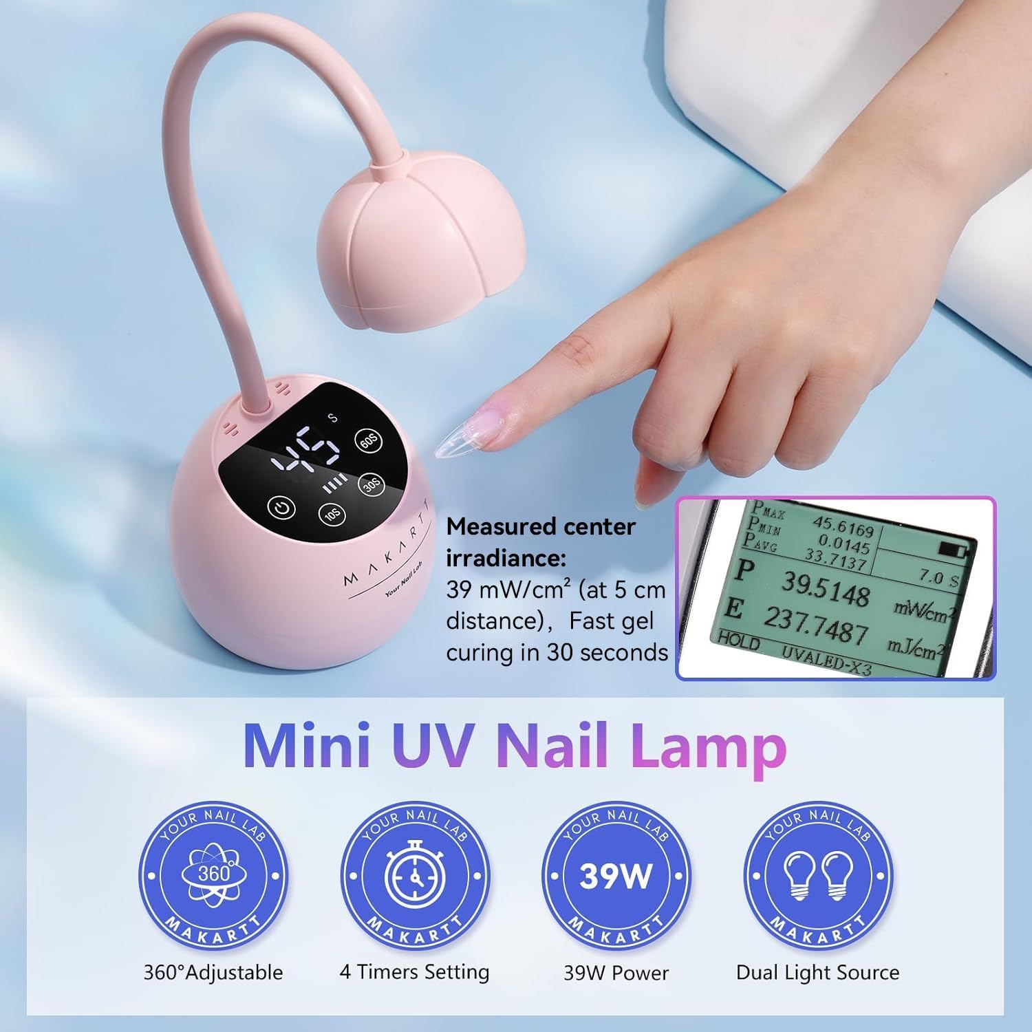 makartt-gooseneck-lampe-uv-led-ongles-39w-col-de-cygne-flexible-pour-gel-et-pres image 4