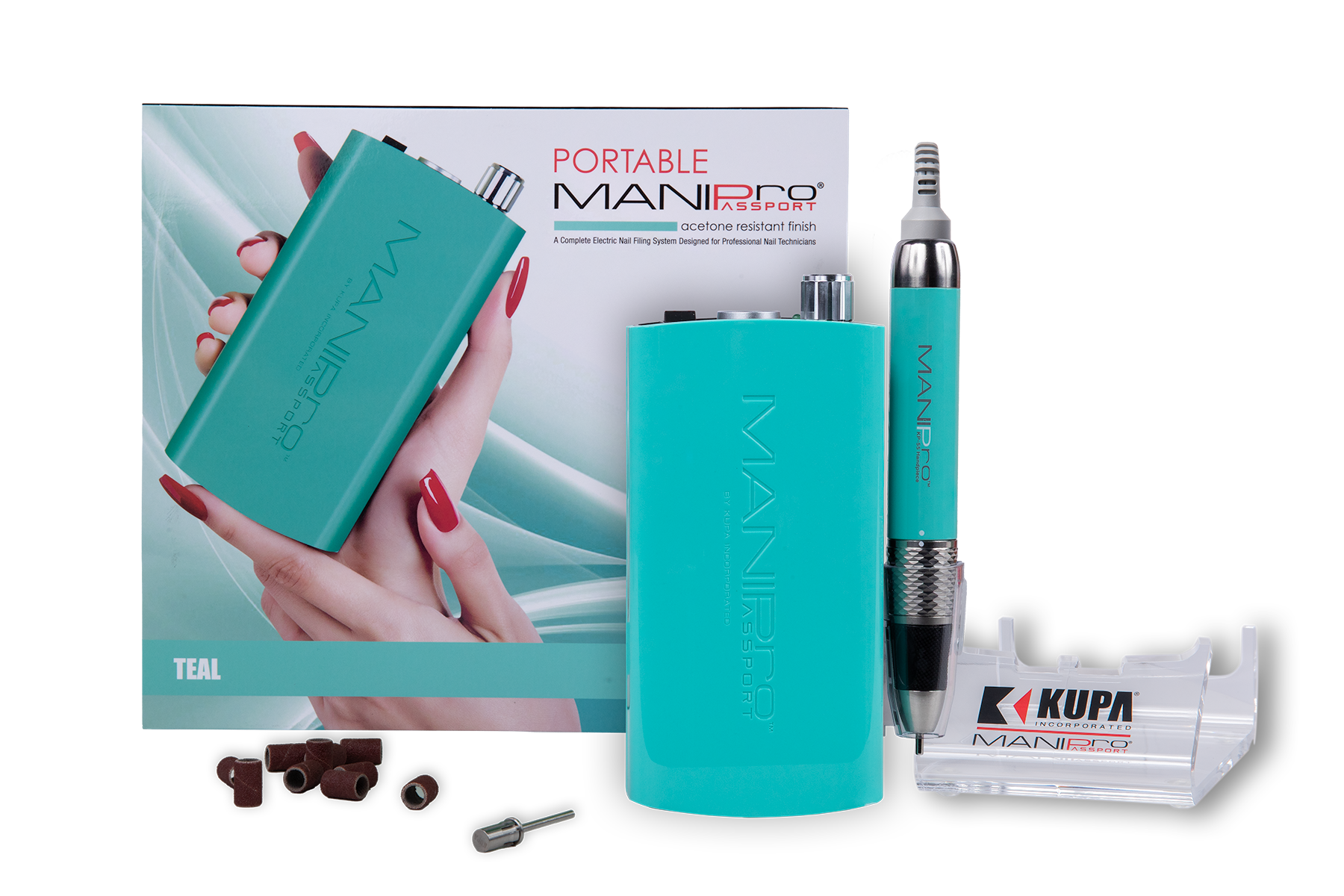 kupa-manipro-passport-avec-kp-55-teal-ponceuse-lectrique-ongles-portable-sans-fi image 1