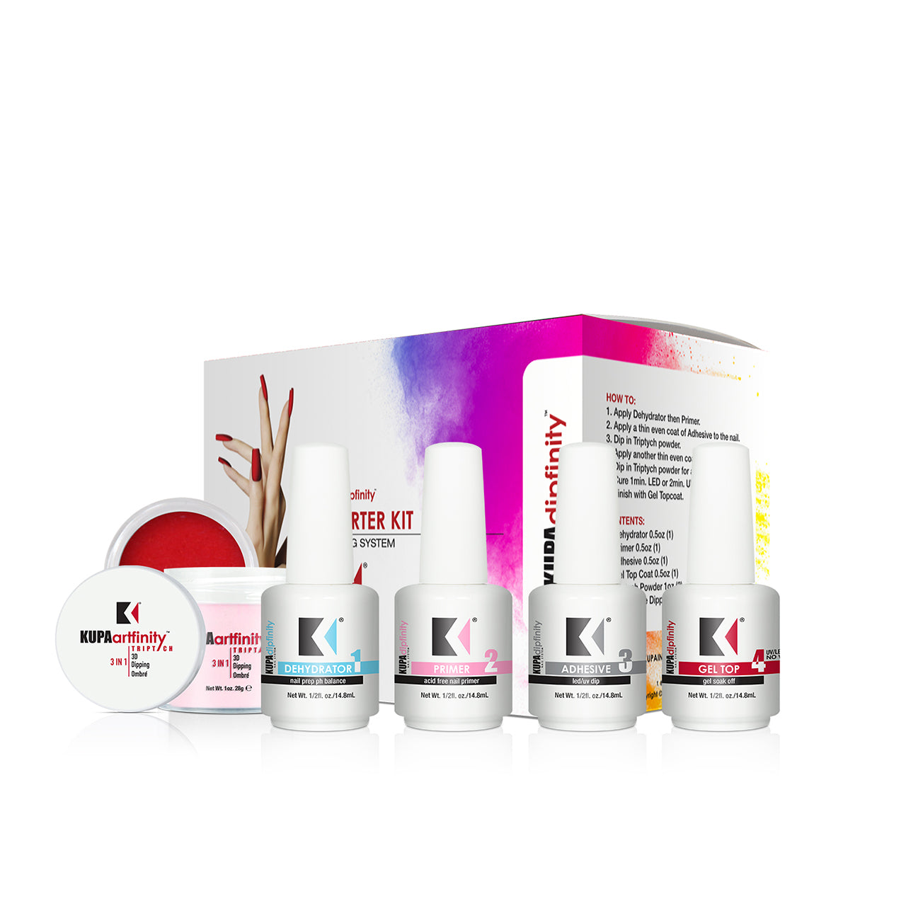 kupa-dipfinity-starter-kit-kit-trempage-dip-powder-avec-adh-sif-offert image 2