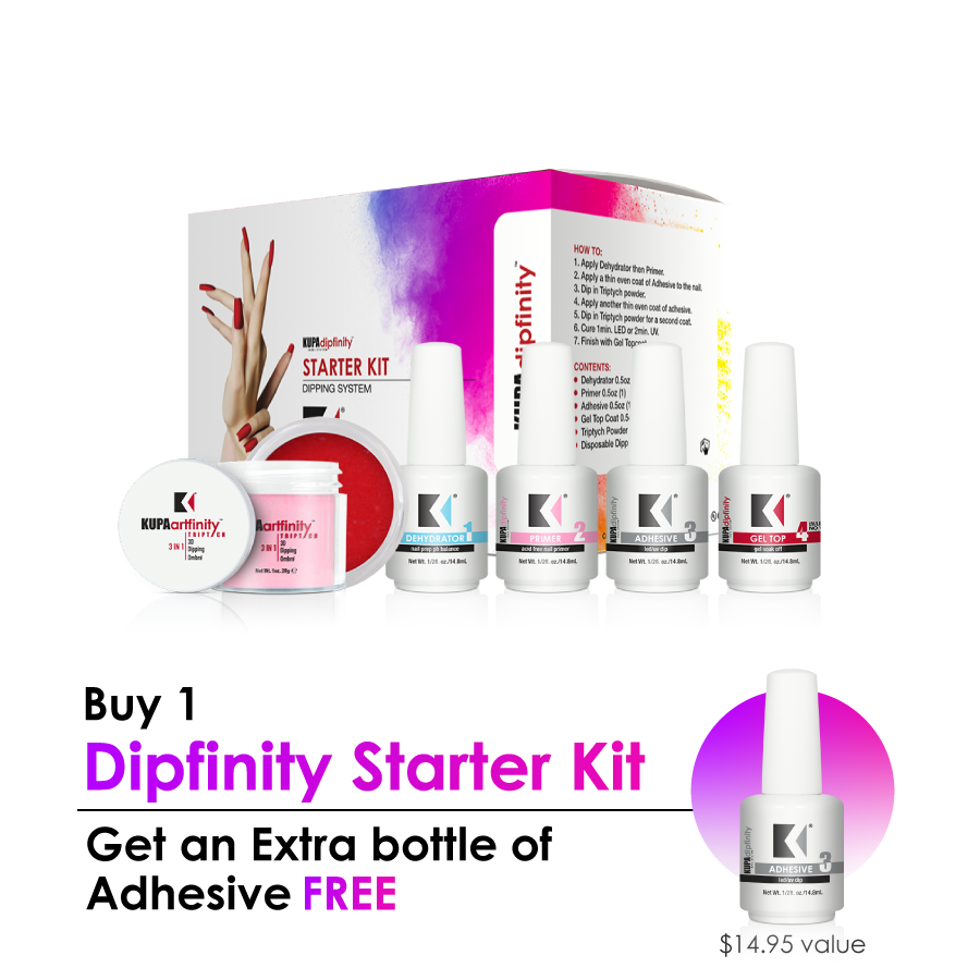 kupa-dipfinity-starter-kit-kit-trempage-dip-powder-avec-adh-sif-offert image 1