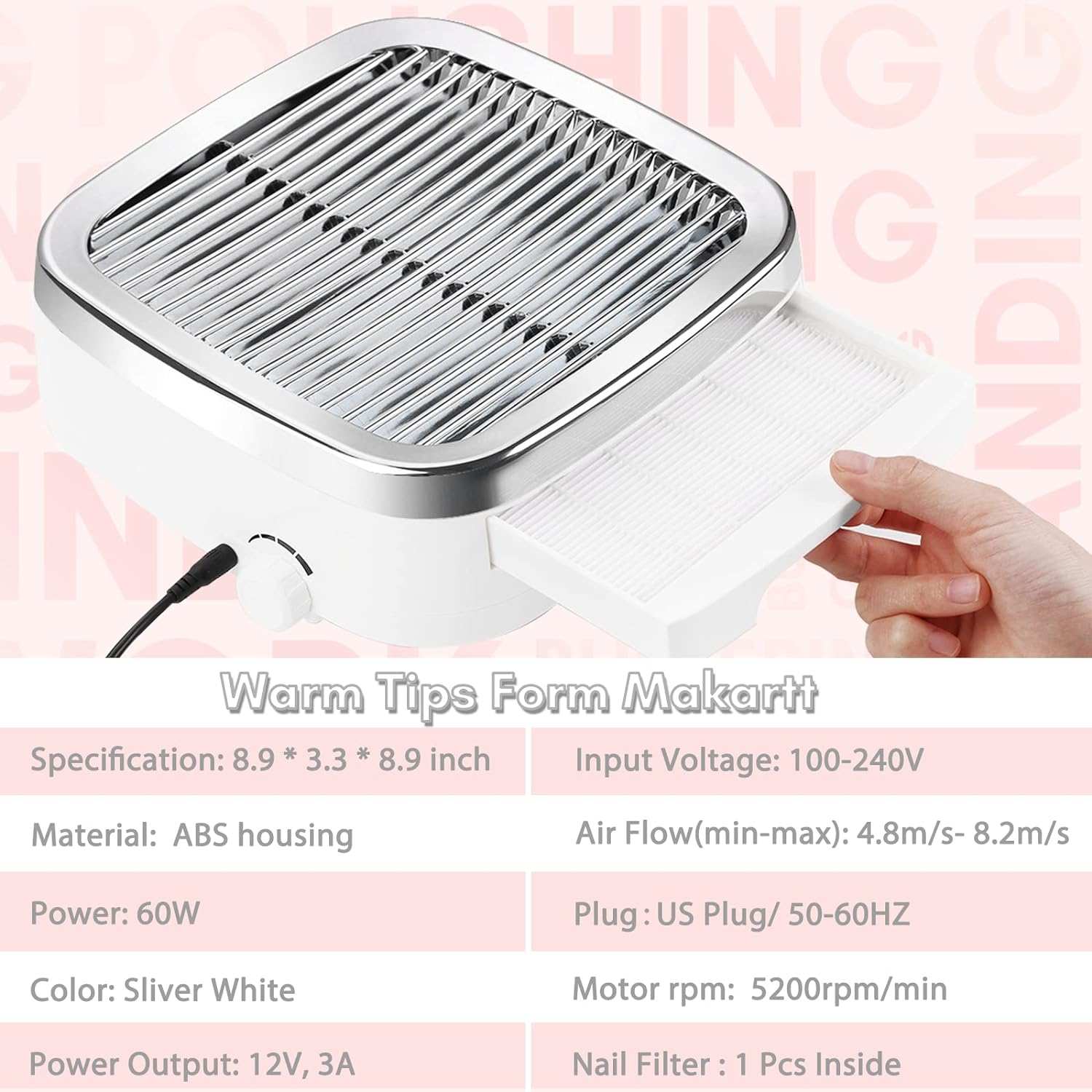 makartt-sylvie-60w-aspirateur-poussi-res-pour-ongles-professionnel image 2