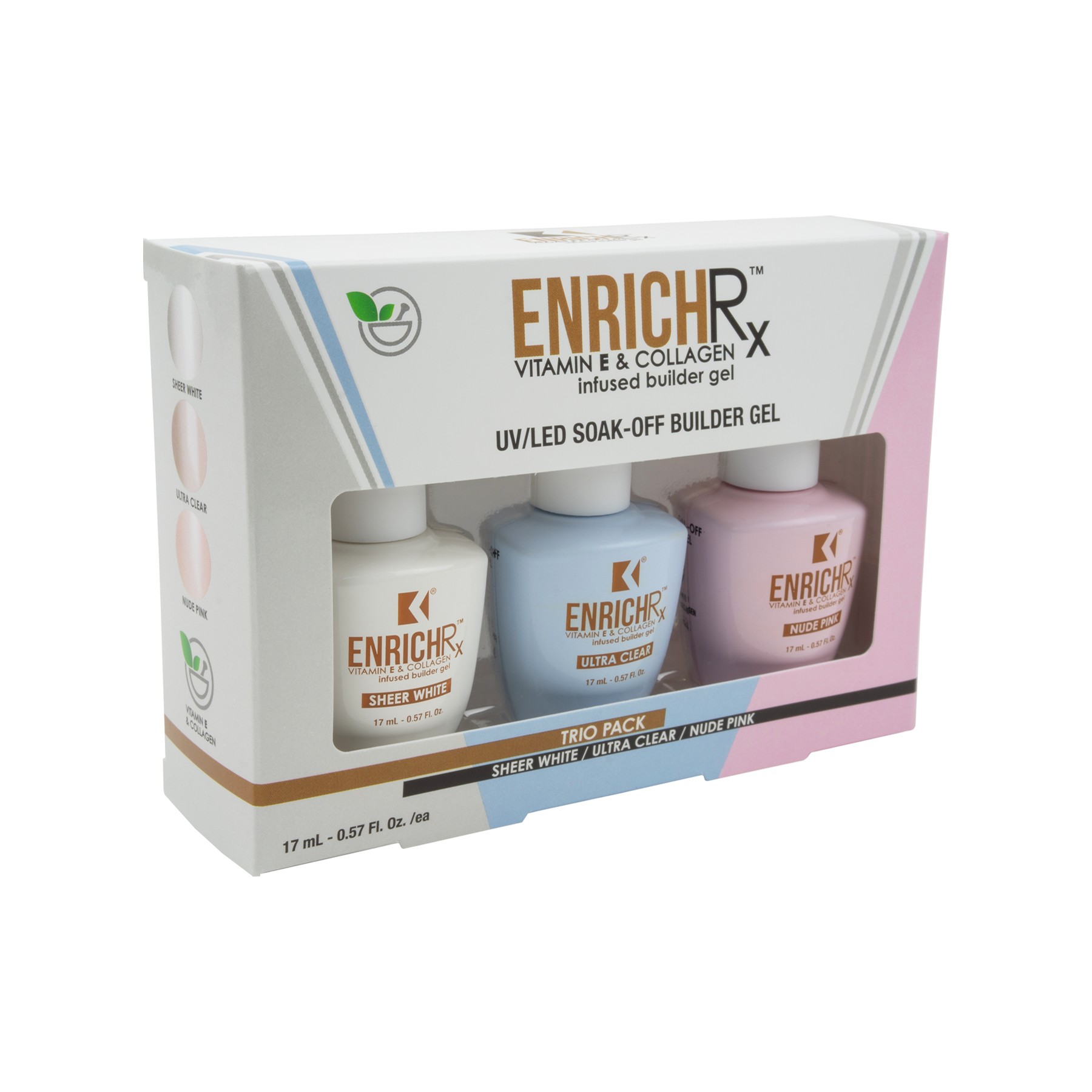 kupa-enrichrx-trio-pack-gel-builder-soak-off-uv-led-3-teintes-ultra-clear-sheer- image 3