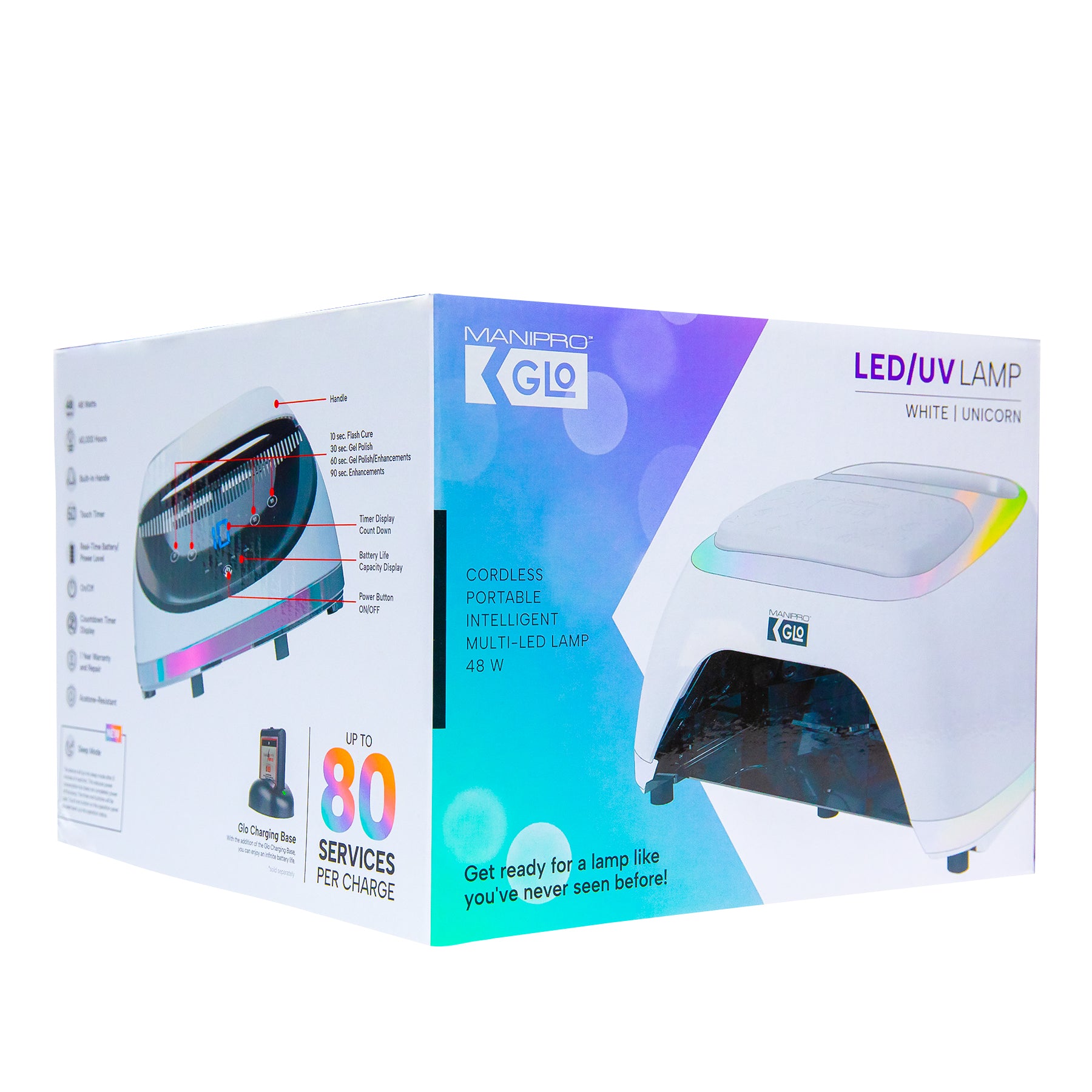 kupa-manipro-glo-top-gloss-kit-white-w-unicorn-trim-lampe-led-uv-rechargeable-sa image 5
