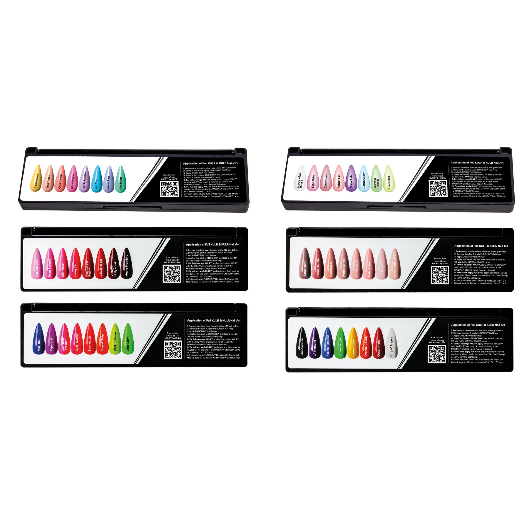 kupa-kulr-solid-cream-gel-bundle-6-palettes-socal-collection-48-couleurs-gel-cr- image 4