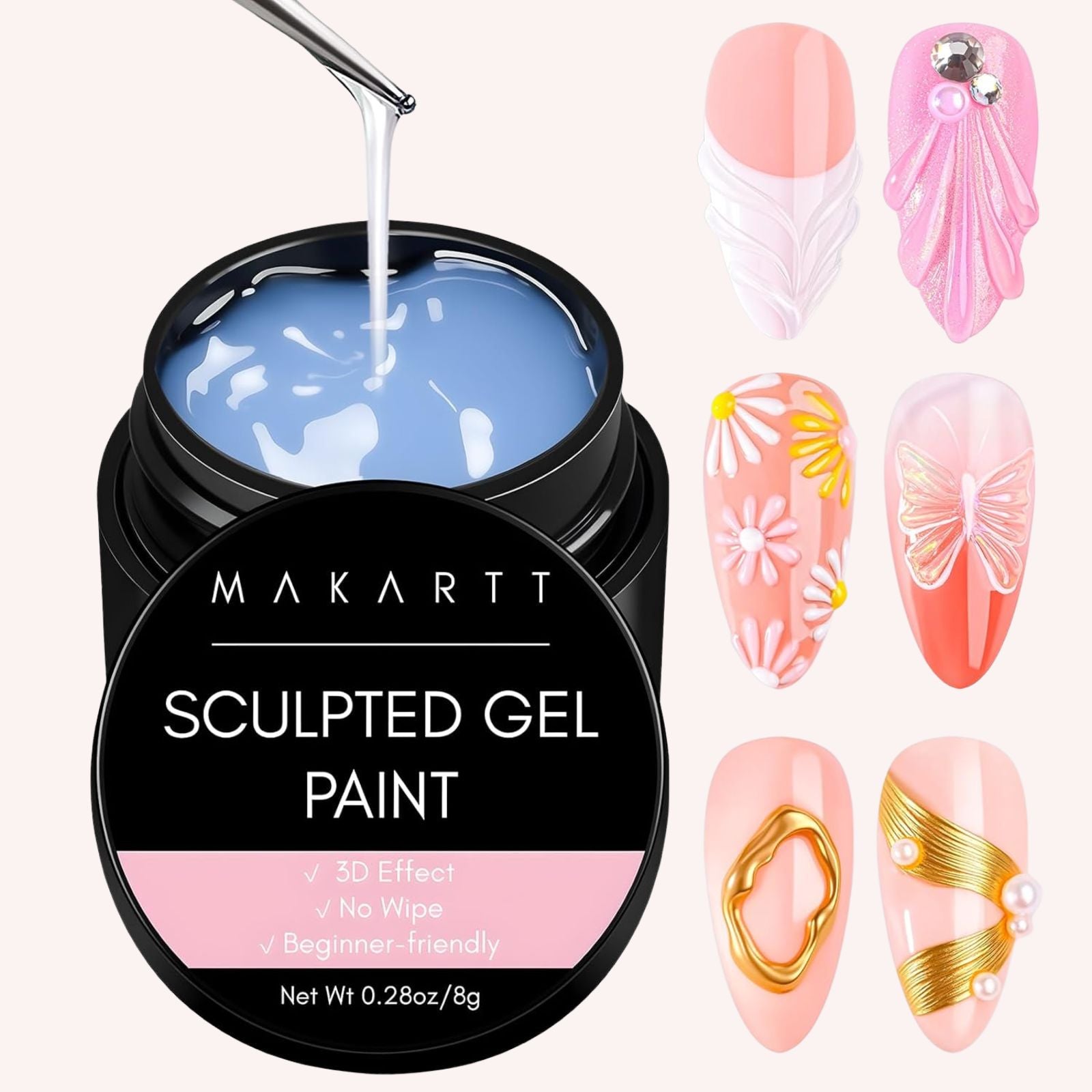 makartt-gel-nail-art-3d-transparent-s-rie-clear-pot-8-g-pour-modelage-3d-et-scul image 1