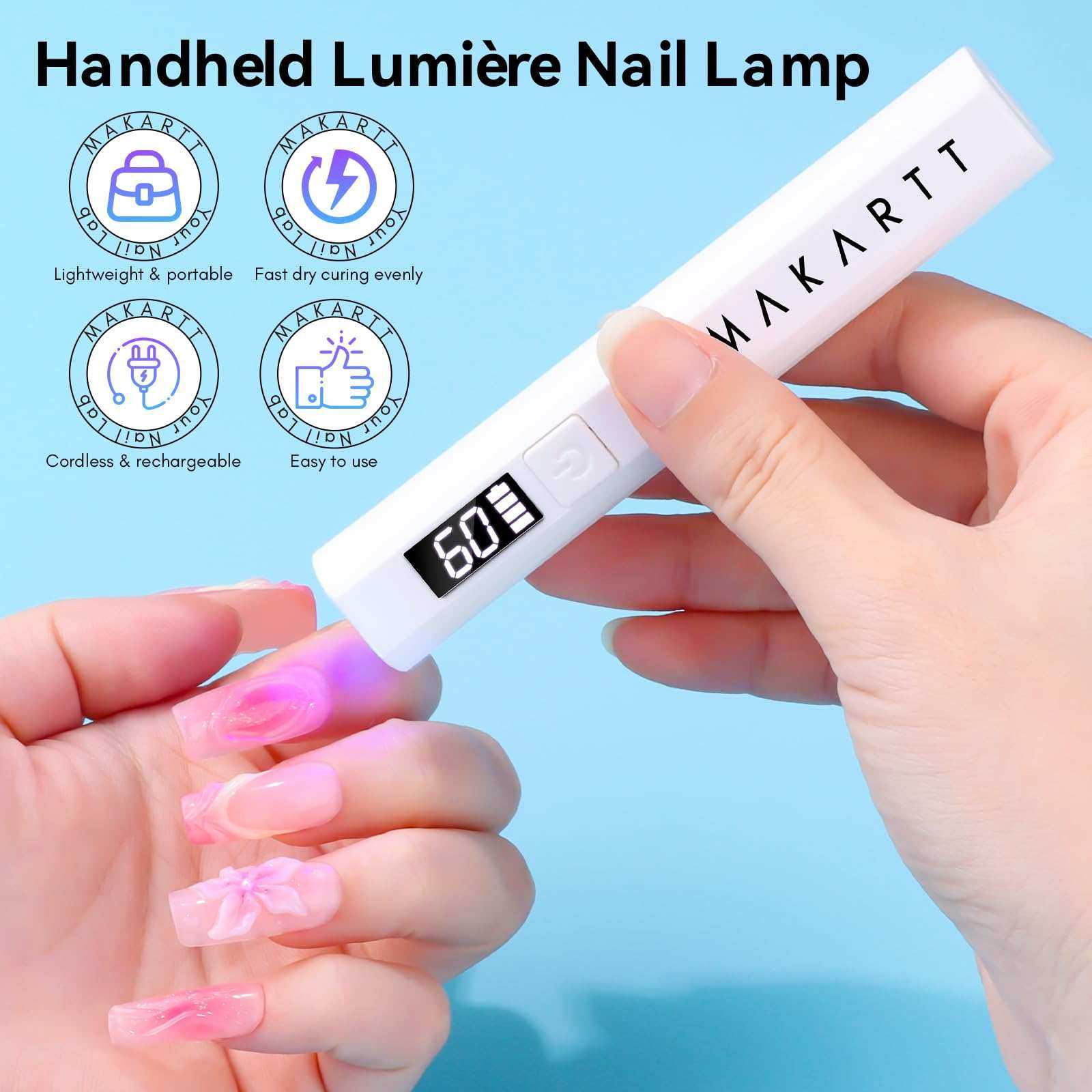 makartt-lampe-uv-led-de-curation-mini-portable-lampe-ongles-de-poche-sans-fil-po image 2