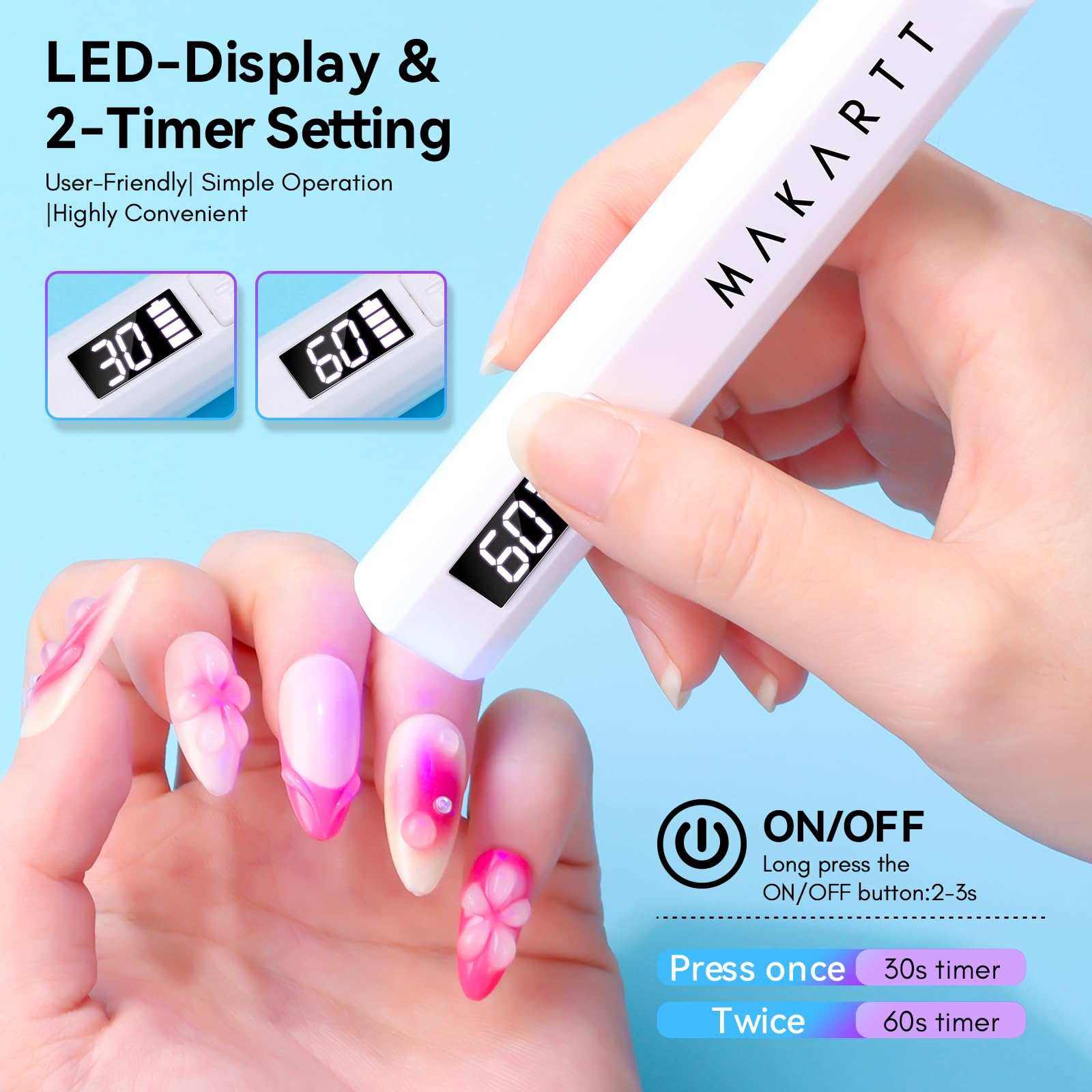 makartt-lampe-uv-led-de-curation-mini-portable-lampe-ongles-de-poche-sans-fil-po image 5
