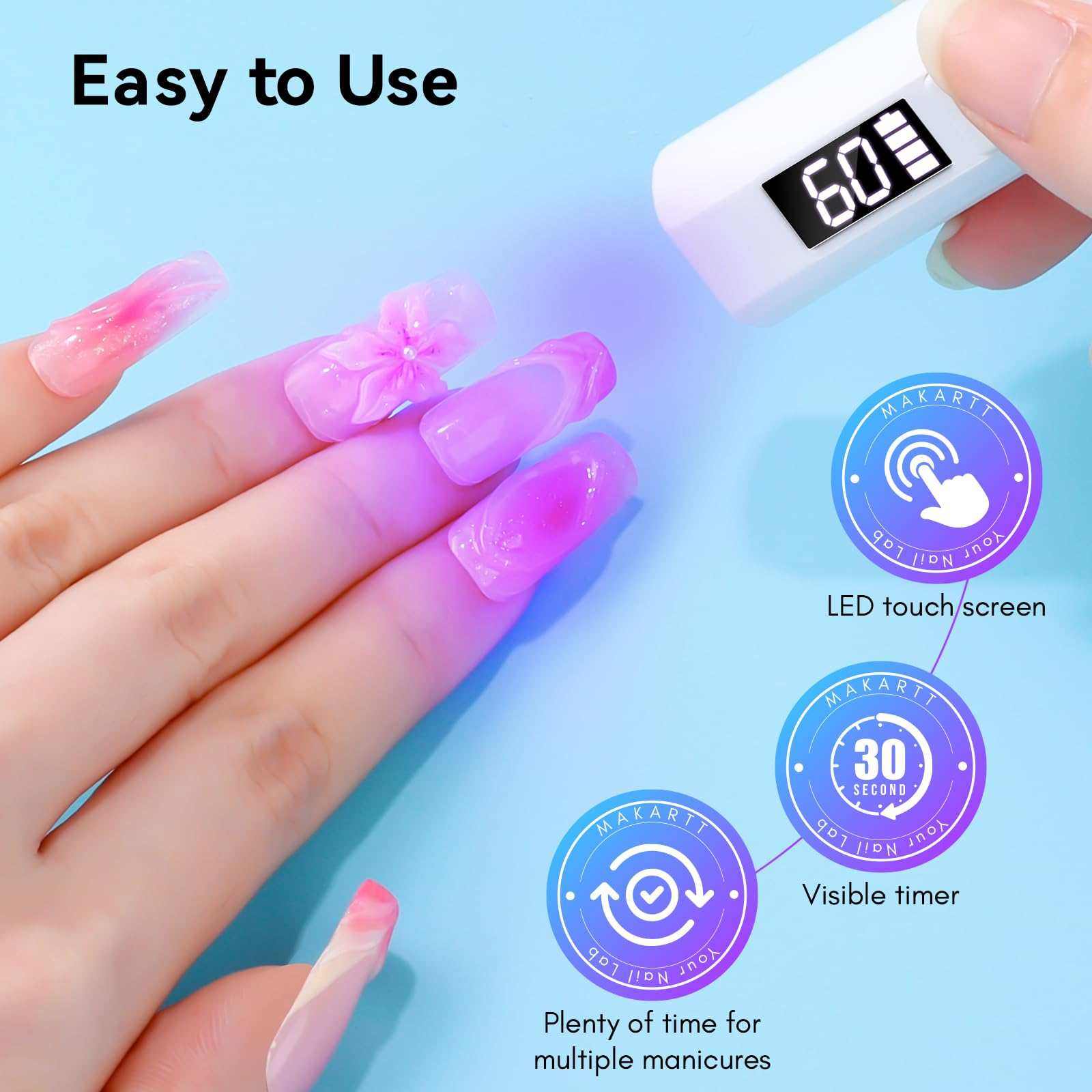 makartt-lampe-uv-led-de-curation-mini-portable-lampe-ongles-de-poche-sans-fil-po image 8