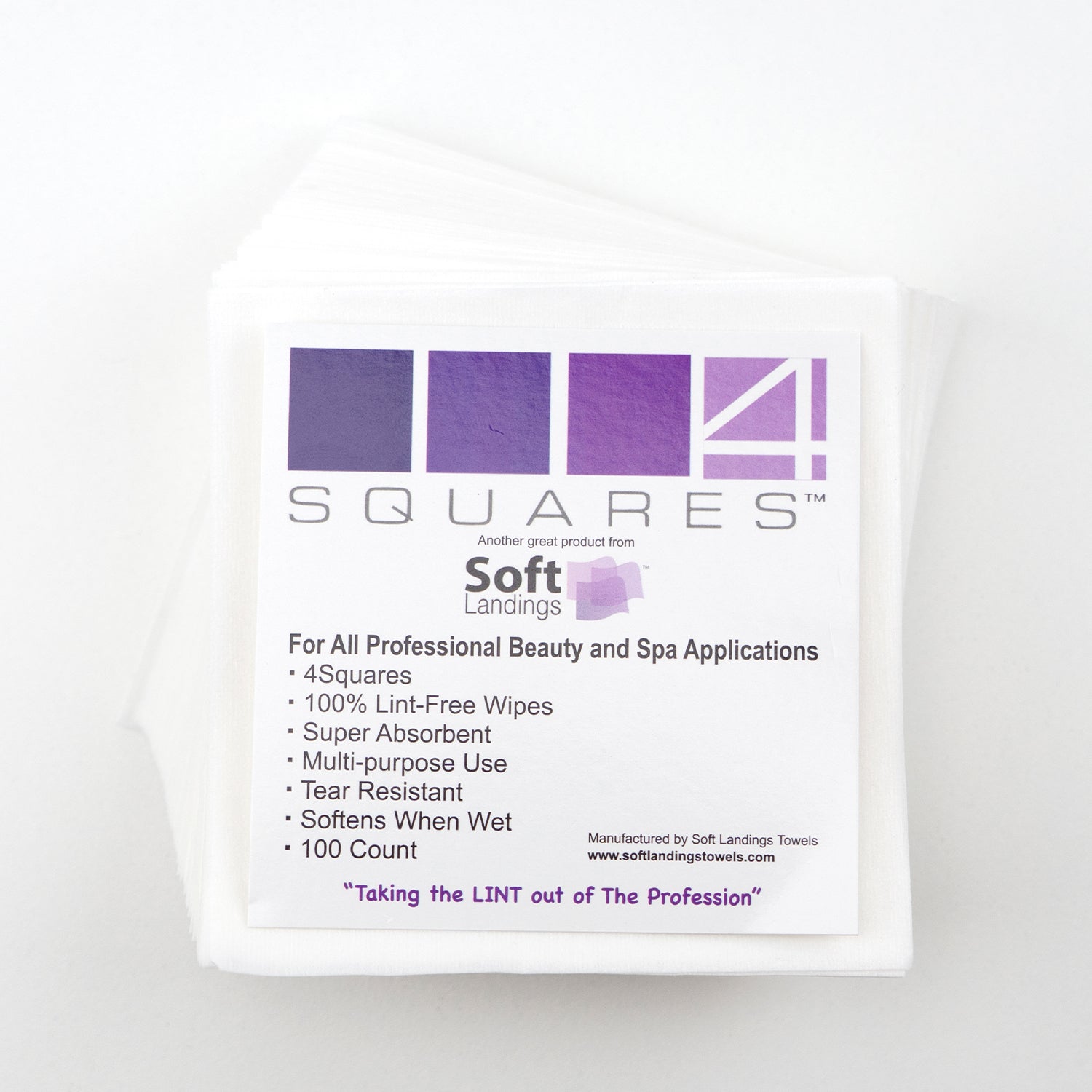 kupa-soft-landings-4squares-towels-lingettes-non-pelucheuses-4x4-bo-te-de-100 image 1