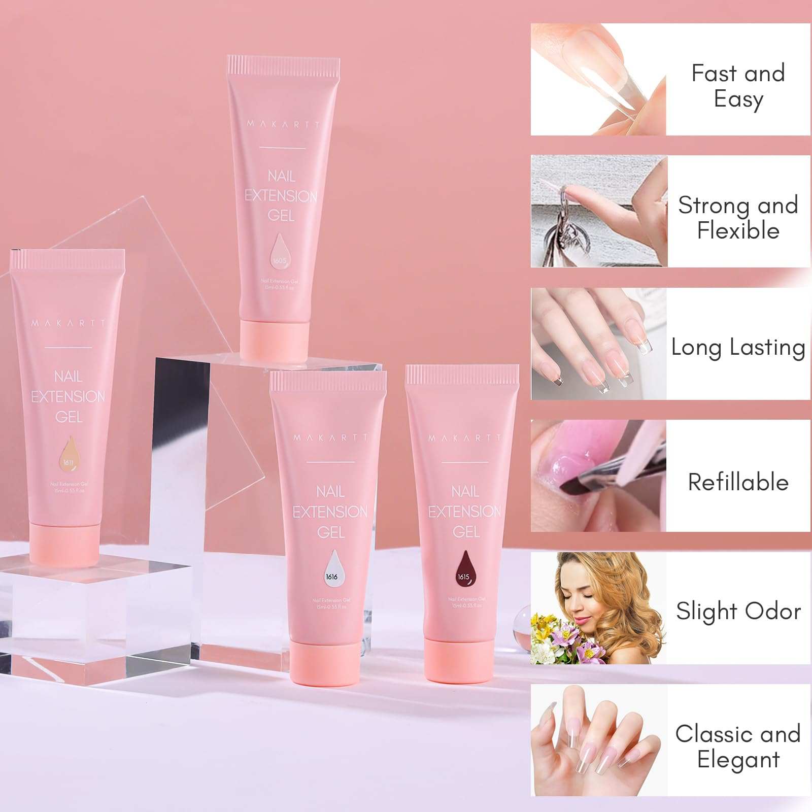 makartt-bare-nude-color-collection-kit-poly-gel-4-couleurs-15-ml-clear-dark-pink image 8