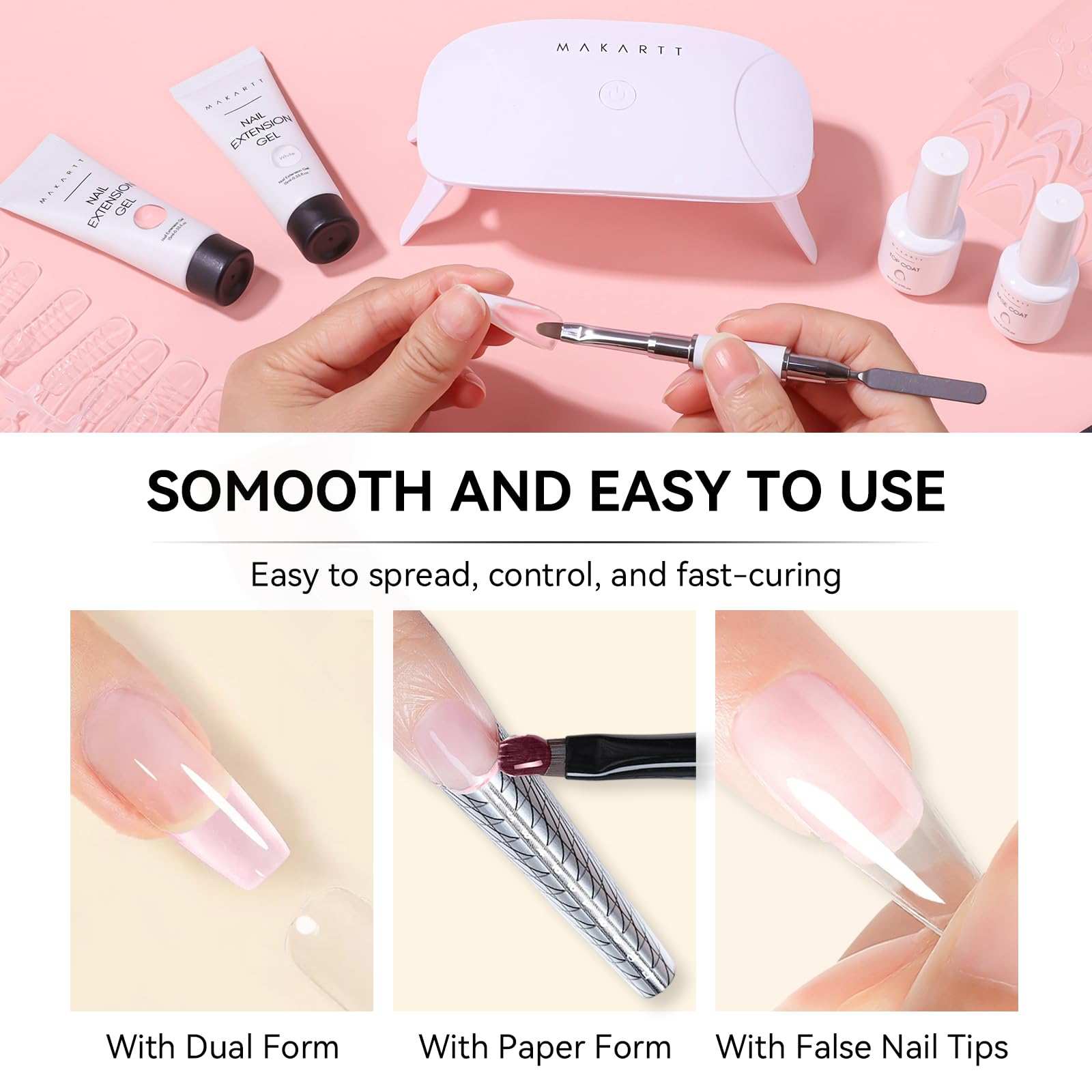 makartt-bare-nude-color-collection-kit-poly-gel-4-couleurs-15-ml-clear-dark-pink image 5